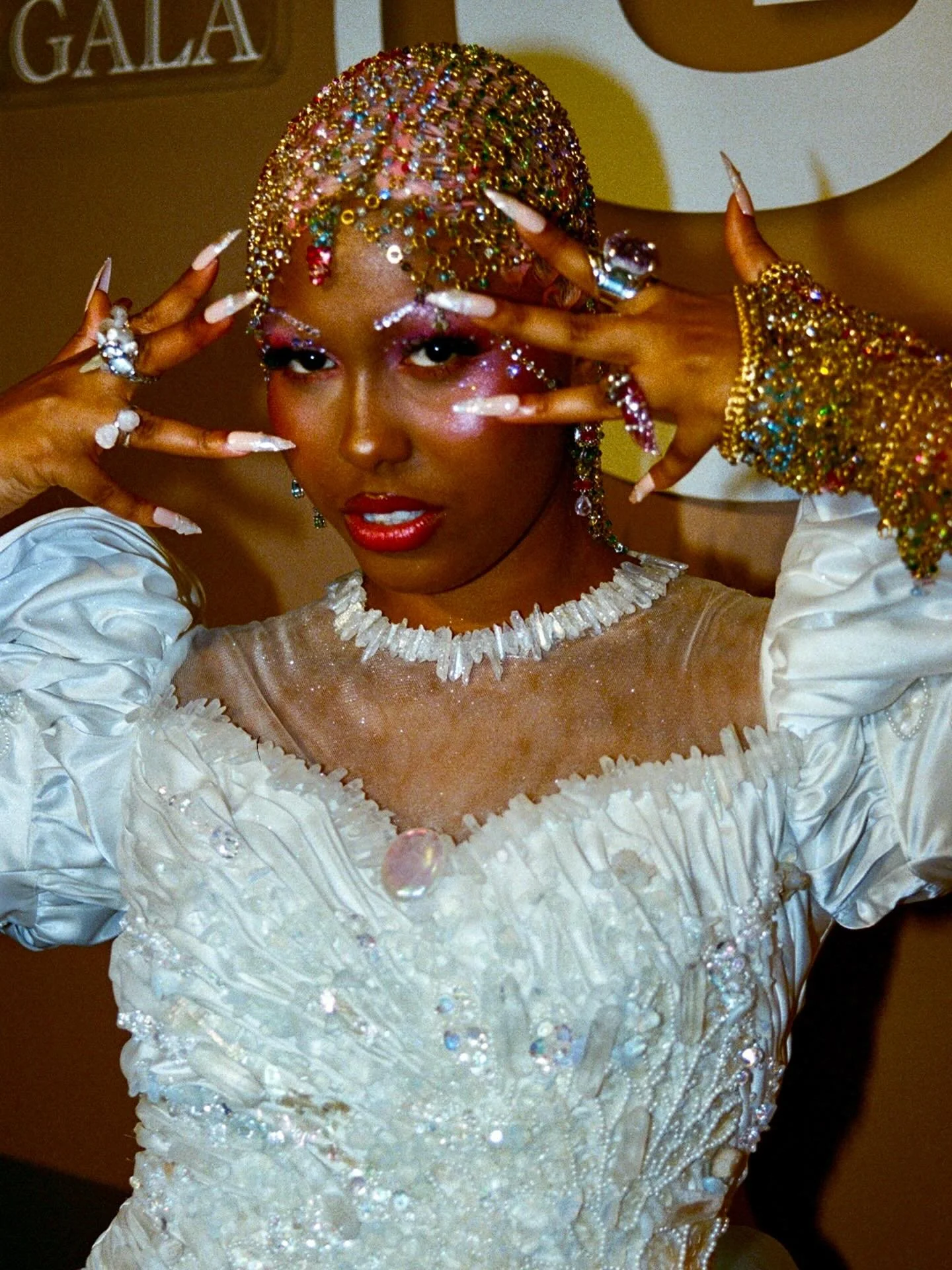 🔮✨It really was so special working on this look with for gorge @krystalwiththecrystals✨

This look is called &ldquo;The Remix Of Self&rdquo; following @guapmag theme &ldquo;Everything Is A Remix.&rdquo; The dress is crafted using real healing crysta