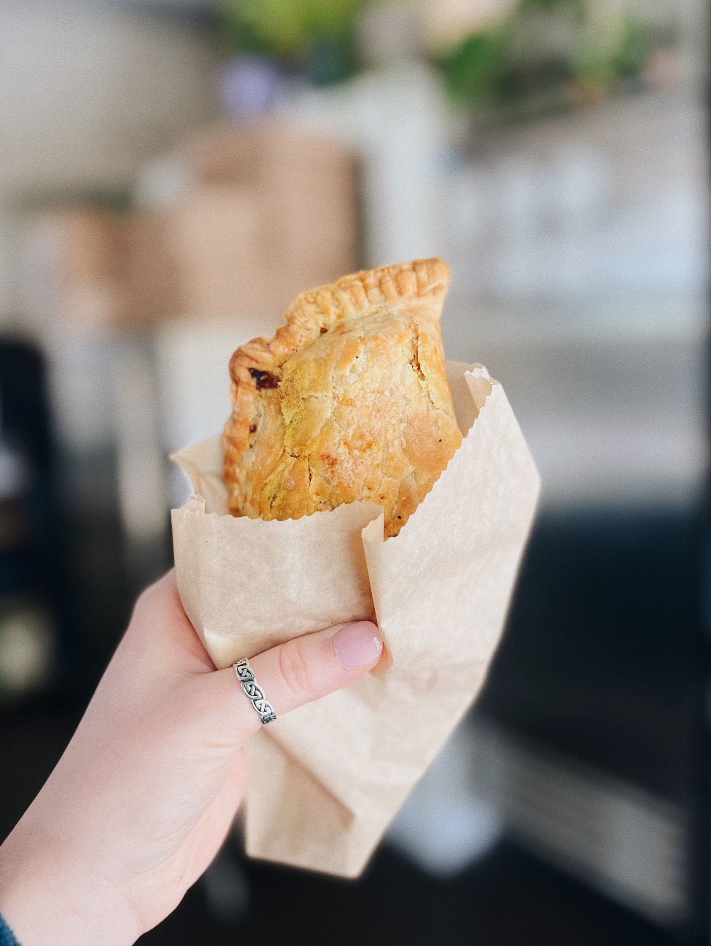 Our delicious curried chicken handpies are here to keep you warm through these cold days 🍗