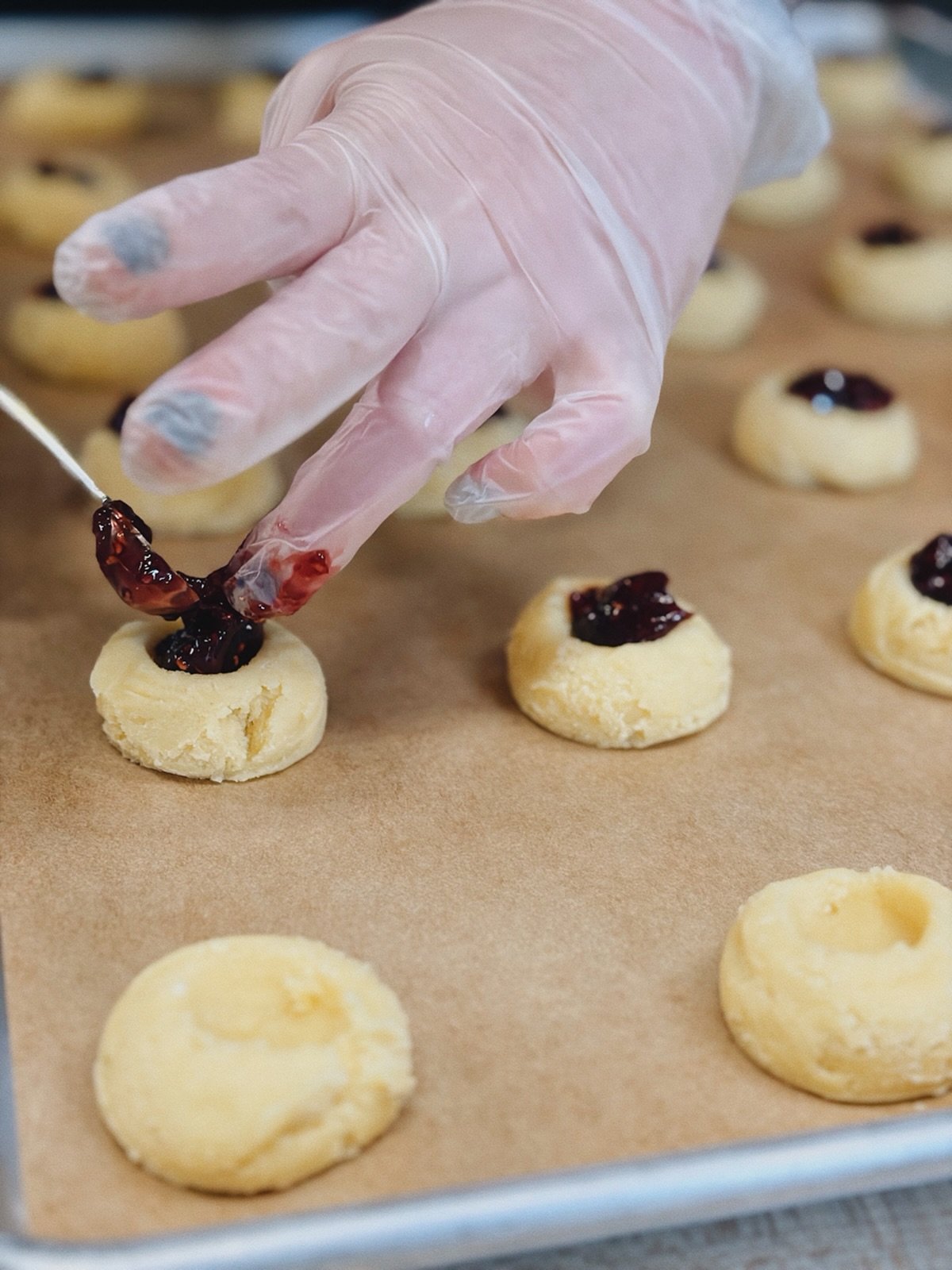These adorable raspberry thumbprint cookies are May&rsquo;s cookie of the month.. so no rush, you&rsquo;ve got plenty of time to try them! 😍