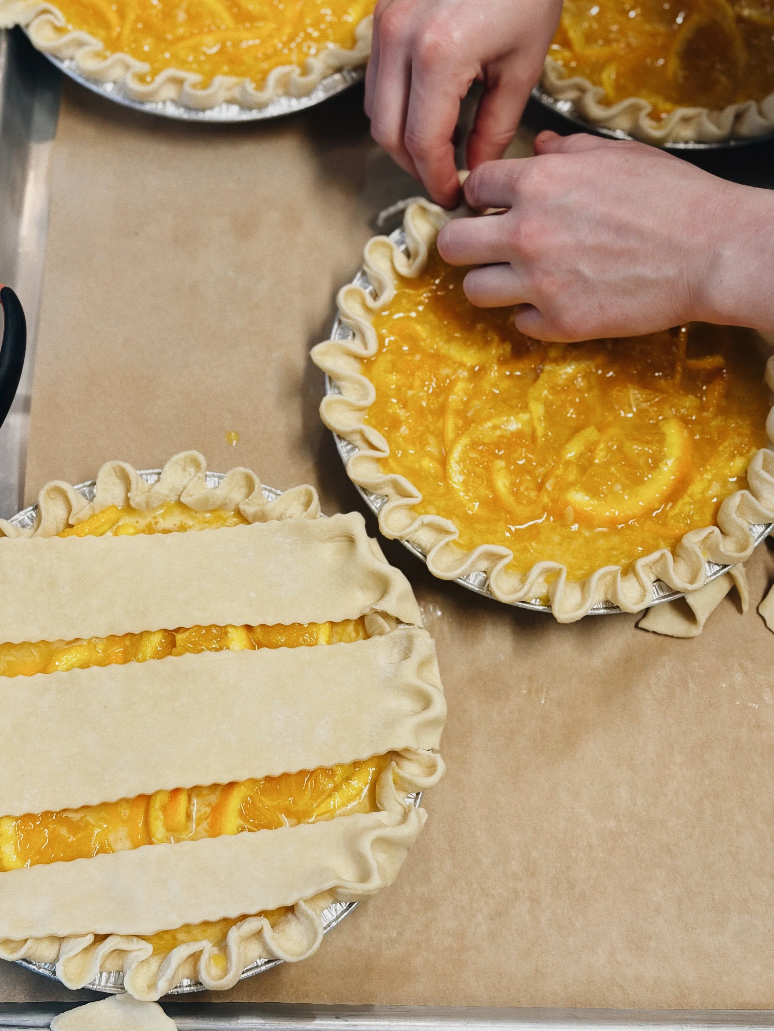 Don&rsquo;t miss your chance to try our orange shaker pie!! Bright, sweet and not here much longer! 🍊🥧