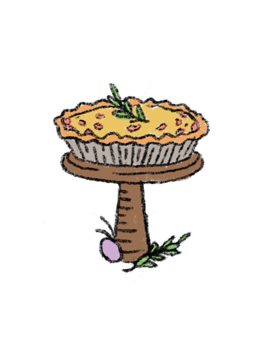 Ham, Swiss & Onion Quiche