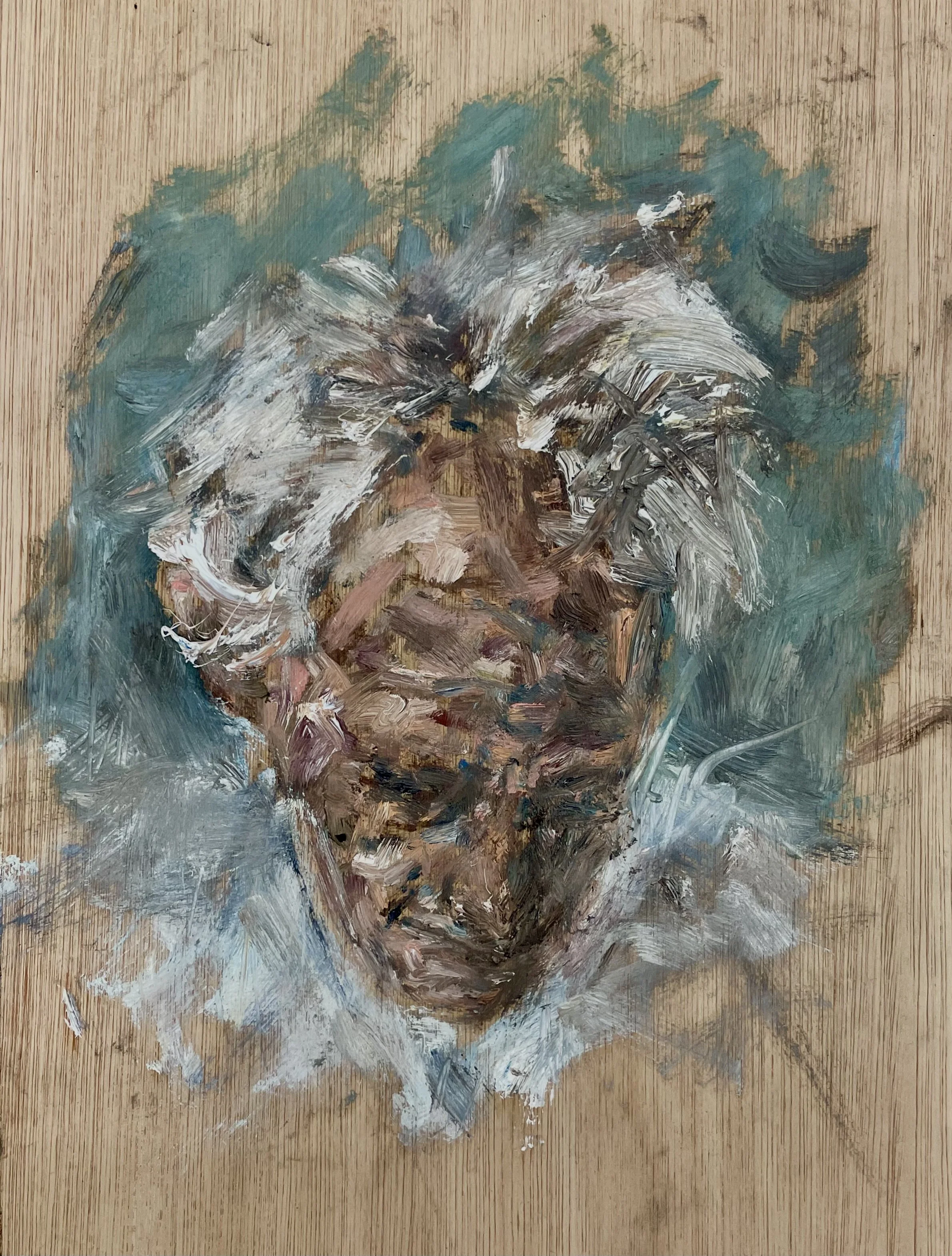 Head. Oil on board.