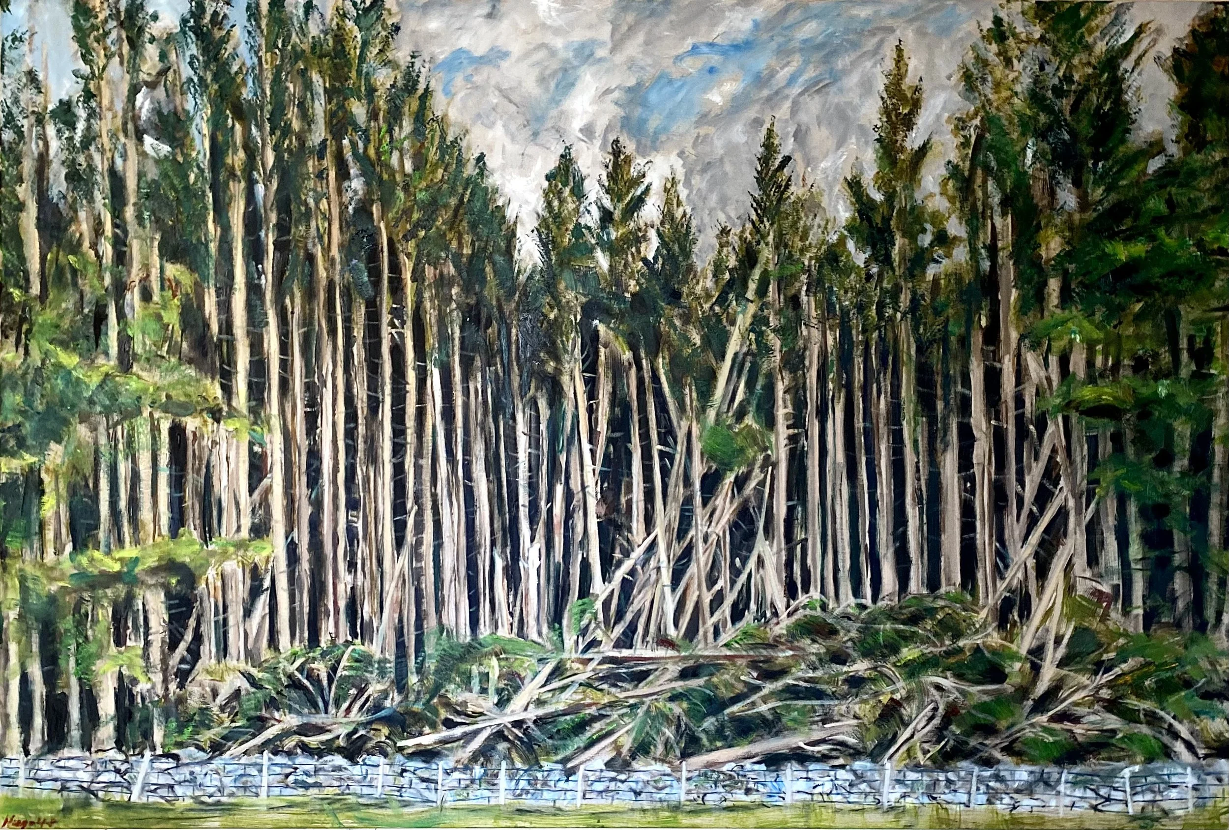 Aftermath. Oil on linen. 180 x 120cm.