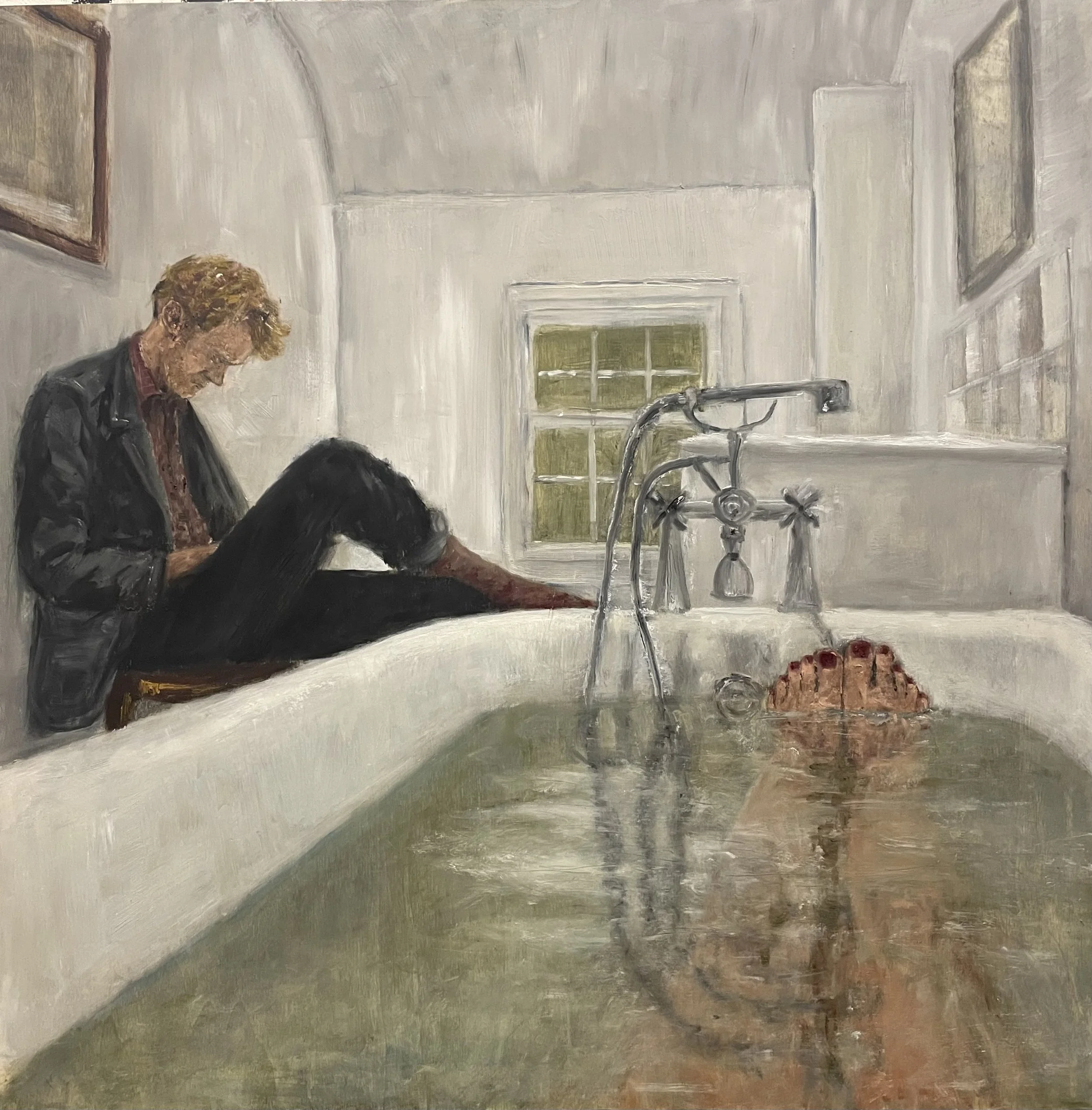 Double Portrait. Oil on board. 60 x 60cm.