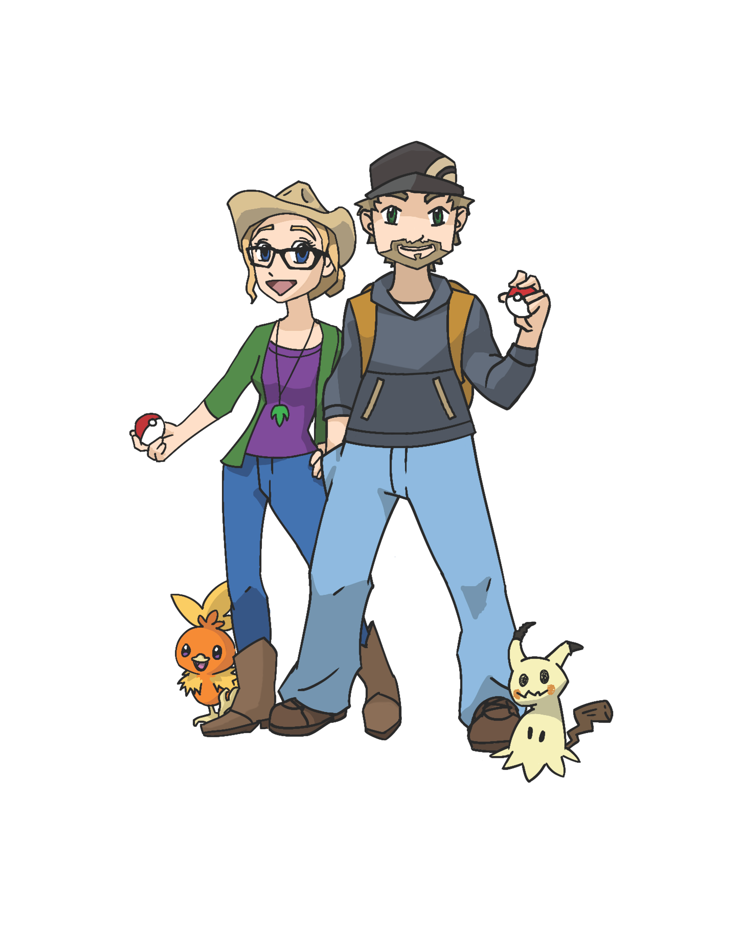 Gary and Elizabeth Pokemon.png