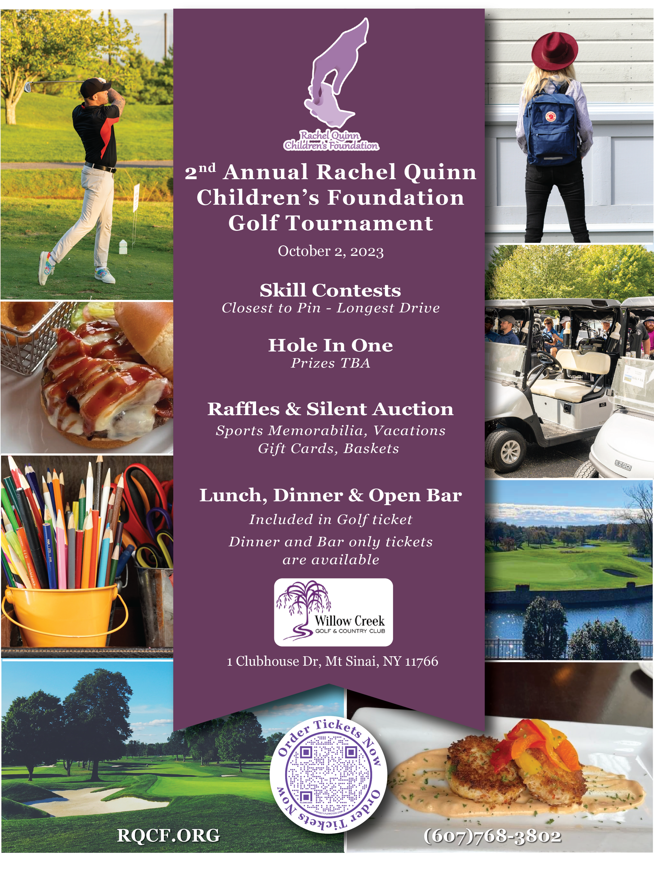 Event flyer for annual golf outing