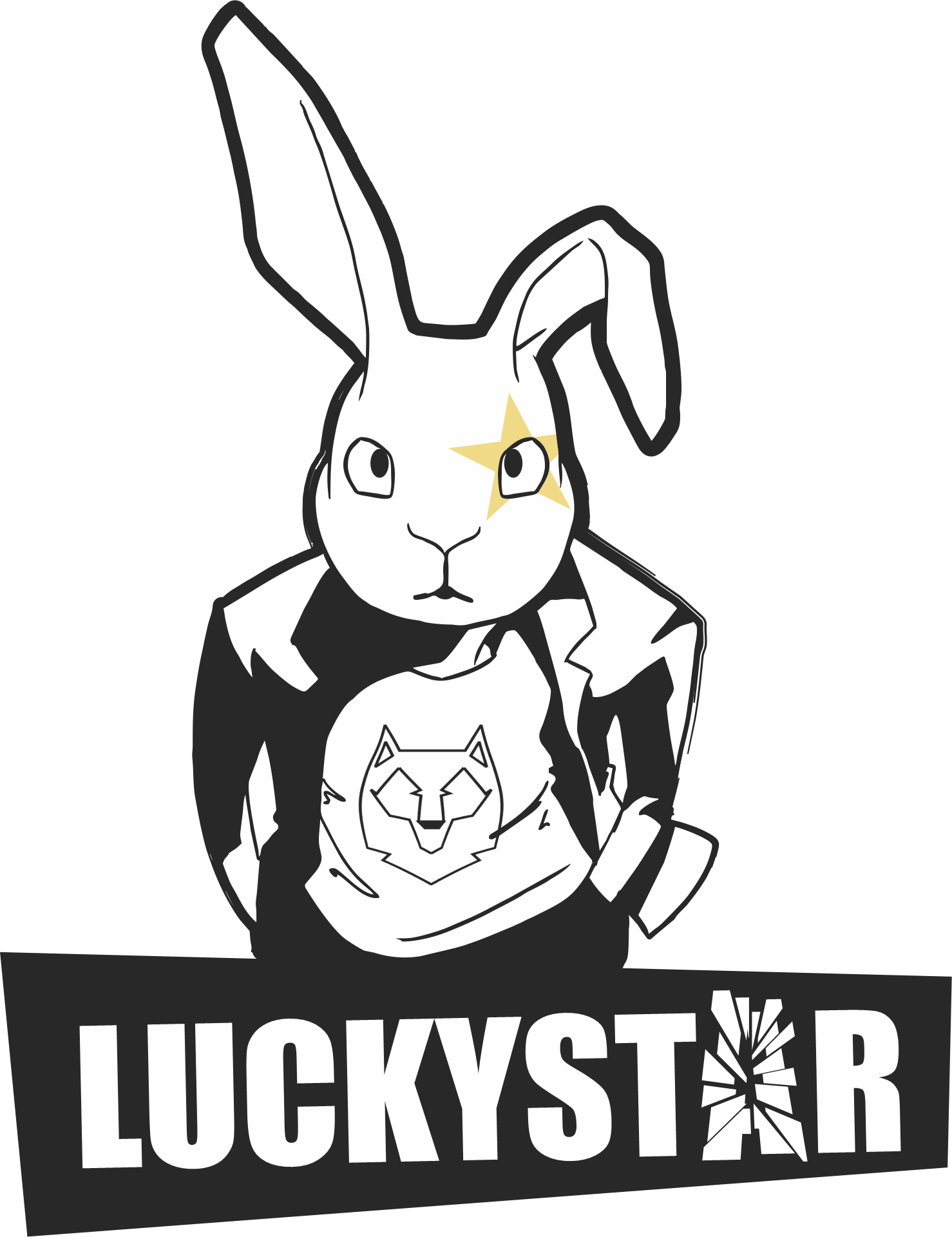 Logo second pass. Instead of a lucky rabbit character I pivoted to a lucky bunny. This softened the imagery to be more in like with the company values. We eventually chose to simplify to text only when the marketing strategy changed.    