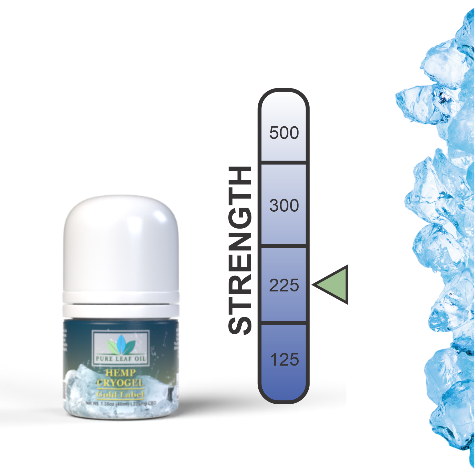 web image that integrates strength calculator I designed to visually highlight product distinction.  