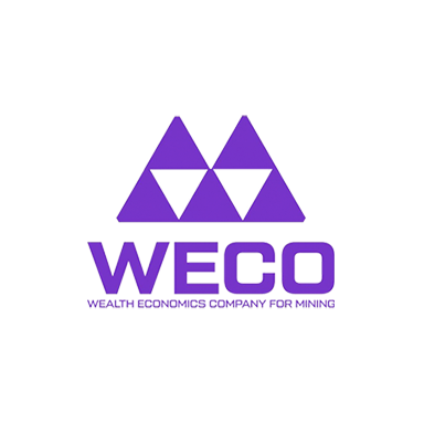 WEGO logo with three purple triangles and the words 'WEGO' and 'Wealth Economics Company for Mining' beneath.