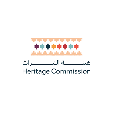 Heritage Commission logo with colorful mosaic and text.