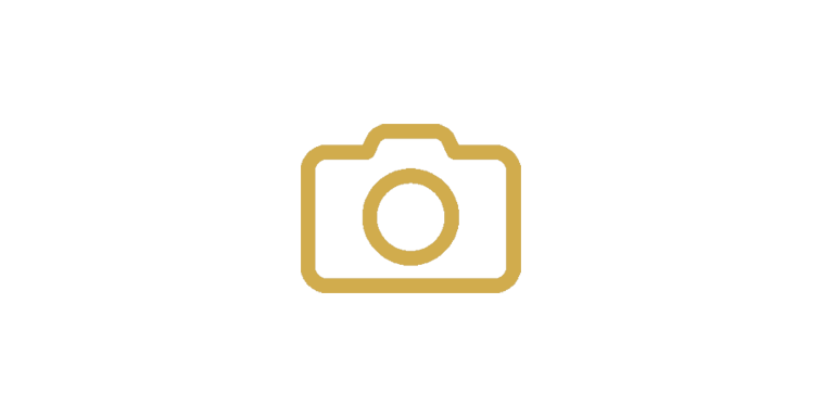 Placeholder image with a camera icon in gold on a black background.