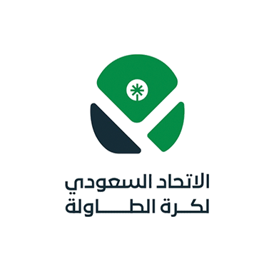 Logo with Arabic text and a green icon resembling a medical or health symbol.
