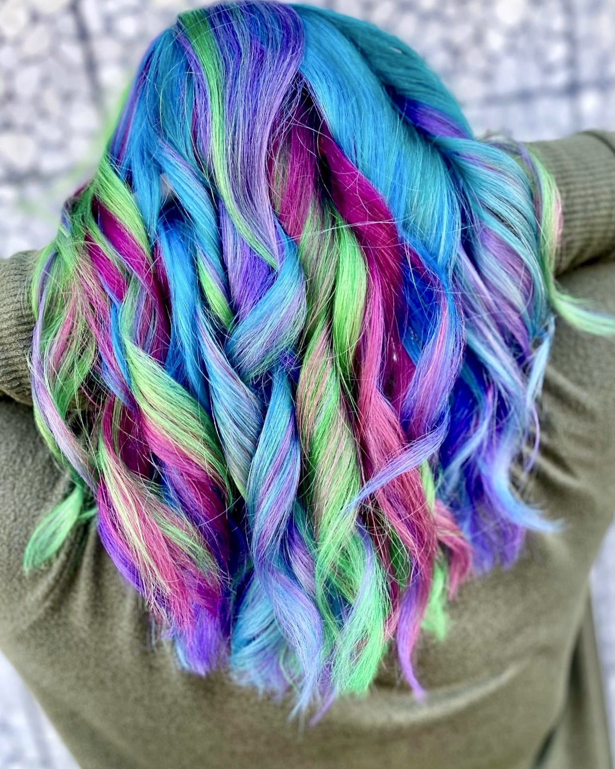 VI I’d rainbow hair northern lights hair color
