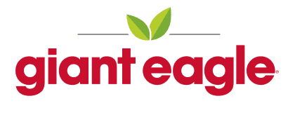 Giant Eagle logo with red text and green leaf icon.