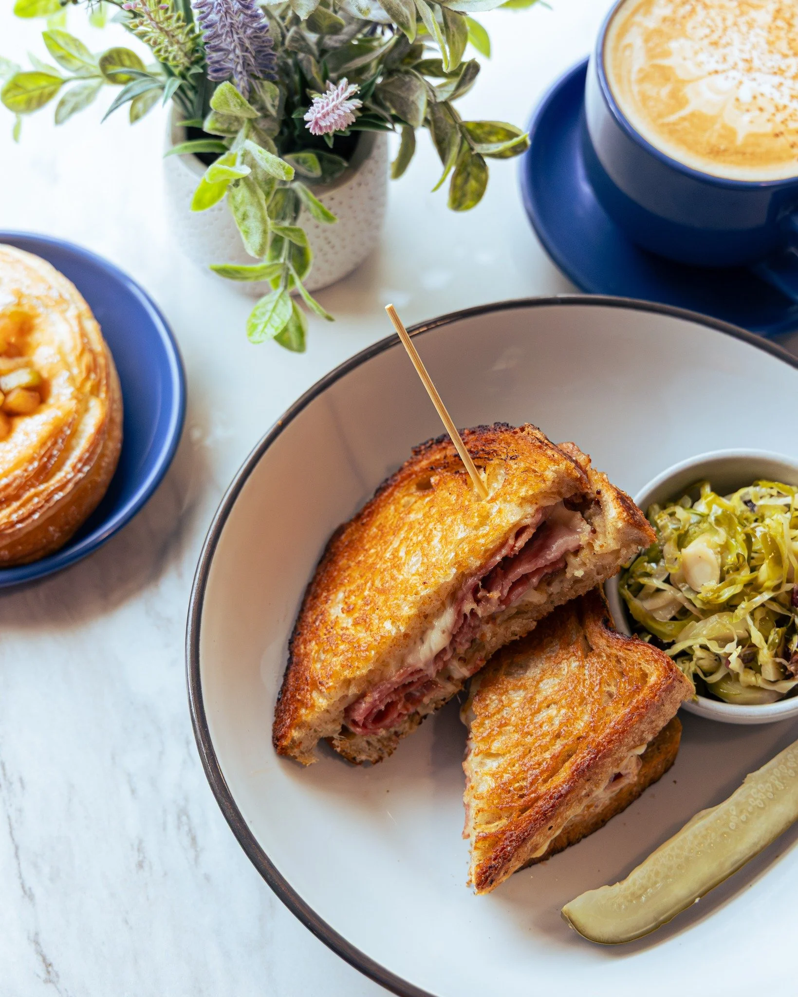 ✶HAM AND CHEESE MELT✶

this sweet and savory sandwich made with local ham and fresh sourdough

served with a brussels sprout salad and our house-made pickle!

stop in this weekend and grab this yummy sandwich to make up for the gloomy weather! 🌧