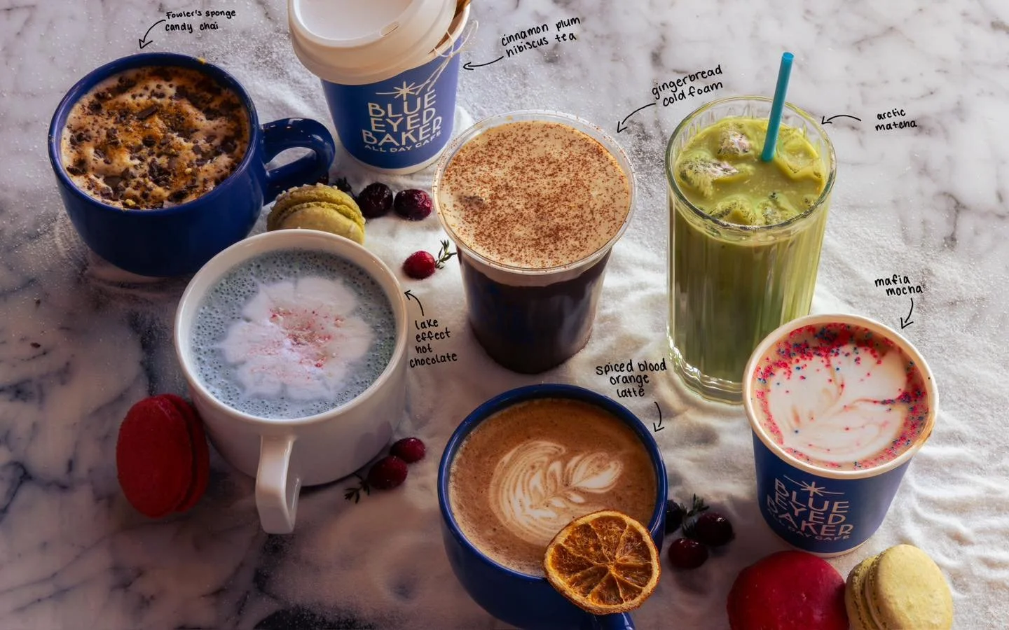 ✶WINTER DRINK MENU ✶

Read below for the flavor profiles!

Fowler&rsquo;s Sponge Candy Chai:
-chai guy chai
-milk
-house sponge candy syrup
-sponge candy pieces

Cinnamon Plum Hibiscus Tea
-Rishi seasonal cinnamon plum hibiscus

Gingerbread Cold Foam