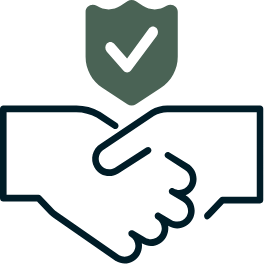 Geometric drawing of an outline square with sections divided by vertical, horizontal, and circle lines.