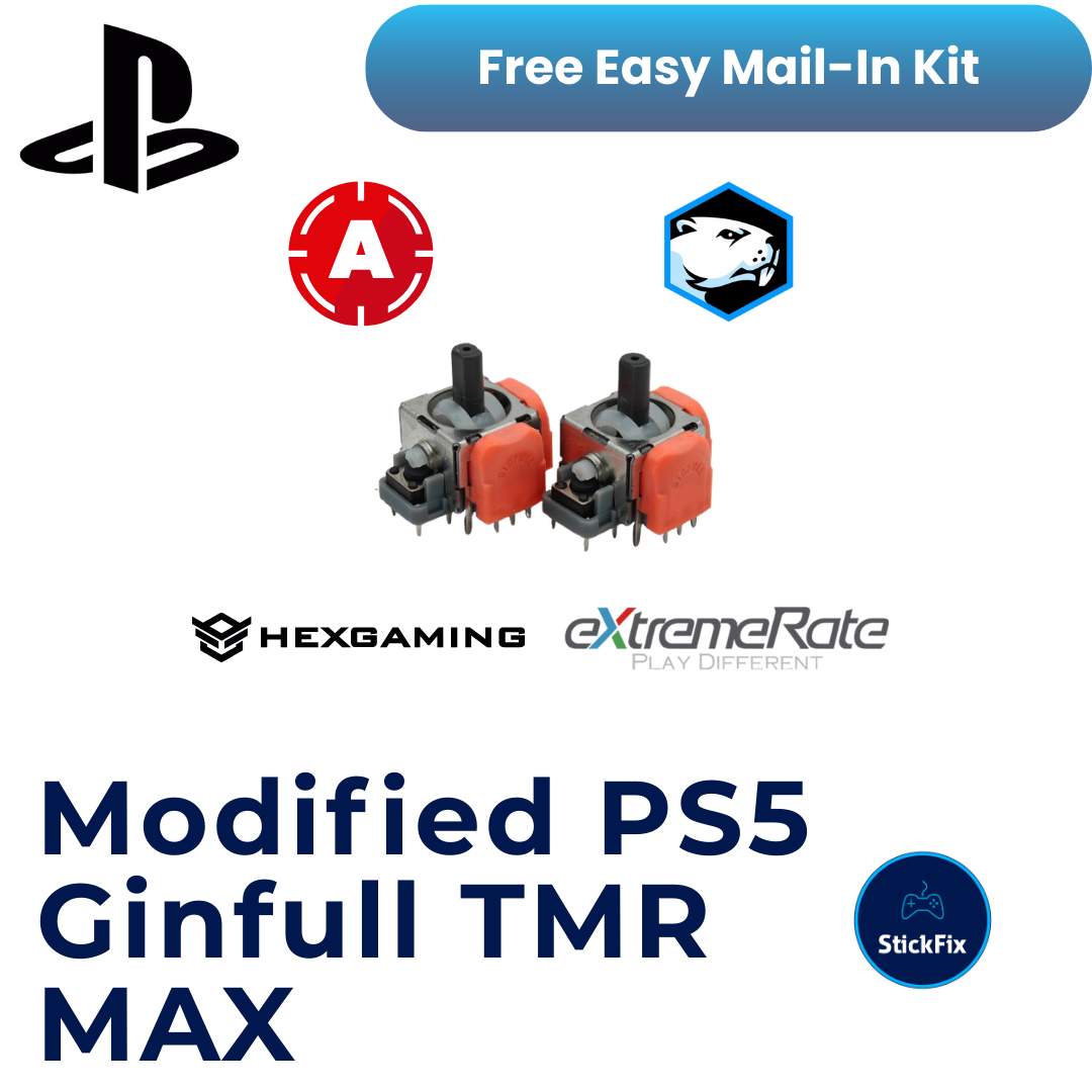 Modified PS5 Controller: Ginfull MAX TMR Joystick Installation Service