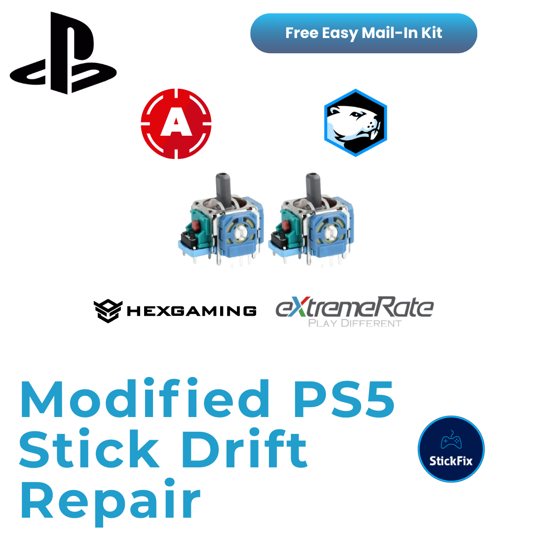 Modified PS5 Controller: Stick Drift Repair Service