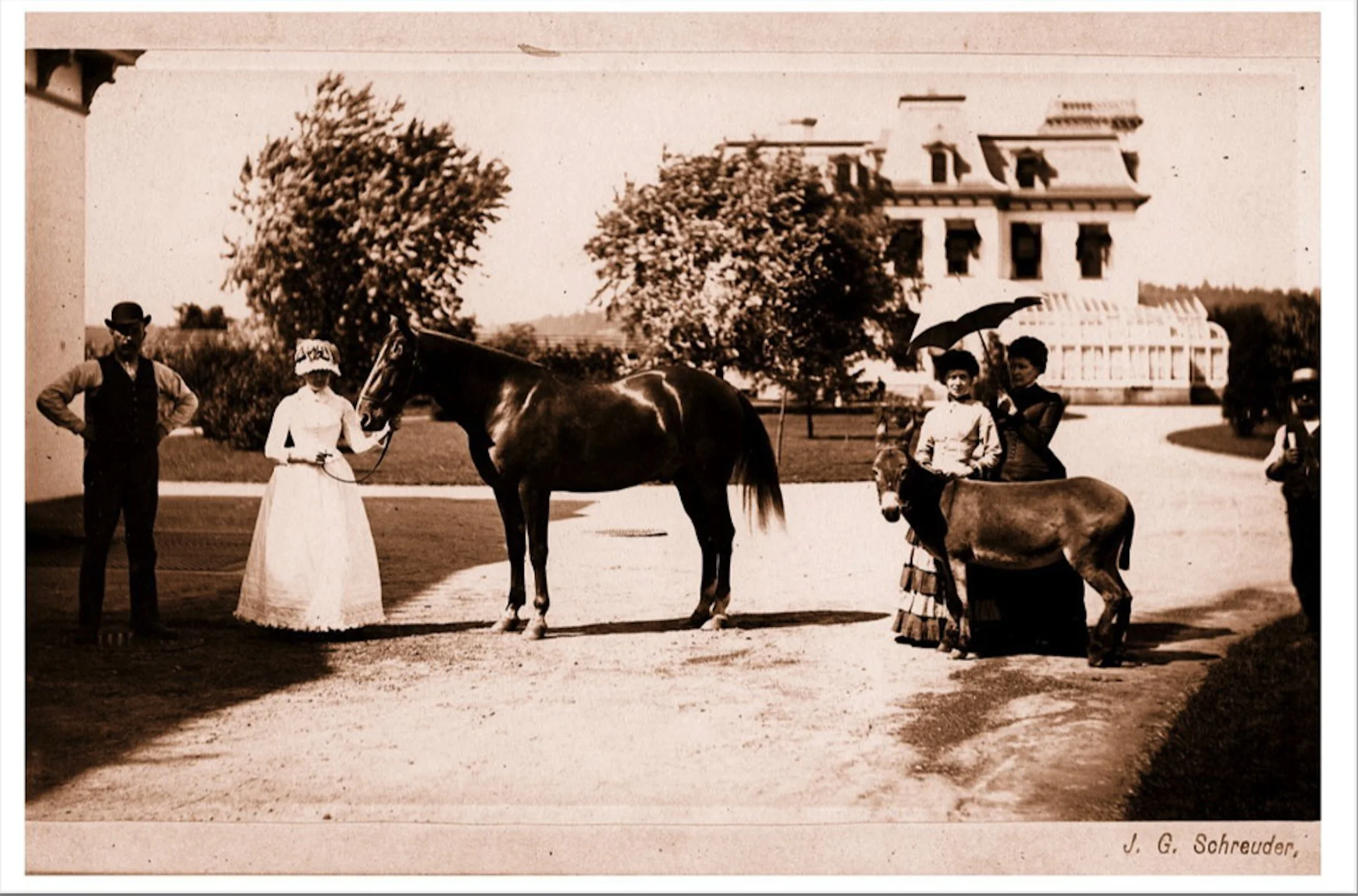 Solitude as seen from the stables, circa 1880