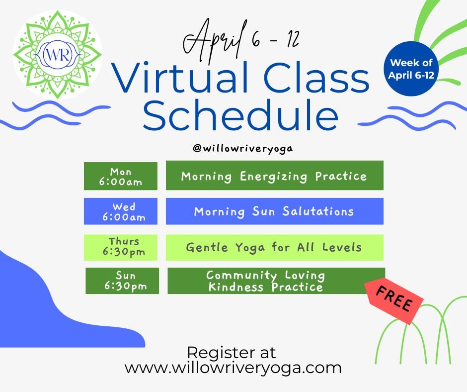 A new week of practice begins! 💙
Here&rsquo;s what&rsquo;s coming up at Willow River Yoga this week&hellip;

Whether you&rsquo;re looking to energize your mornings or slow down and reconnect, there&rsquo;s a space here for you. ✨

I&rsquo;d love to 