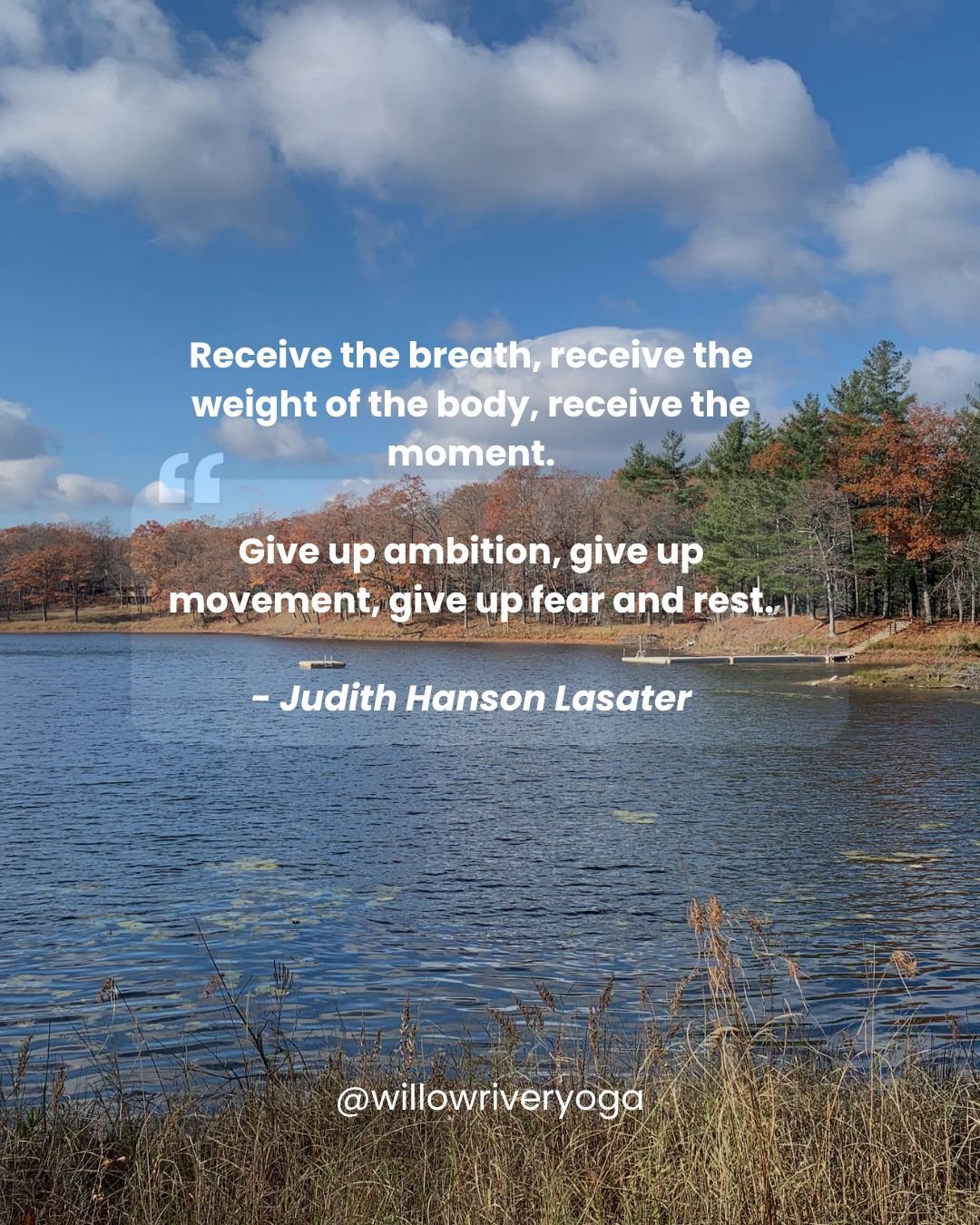 Receive the breath.
Receive the weight of your body.
Receive this moment.

So often, we move through our days trying to get somewhere&hellip; fix something&hellip; become something.

But what if, just for a moment, you allowed yourself to simply be?

