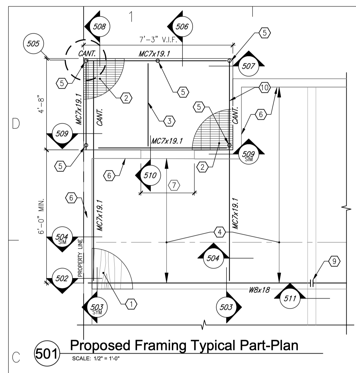 Framing plan for balconies