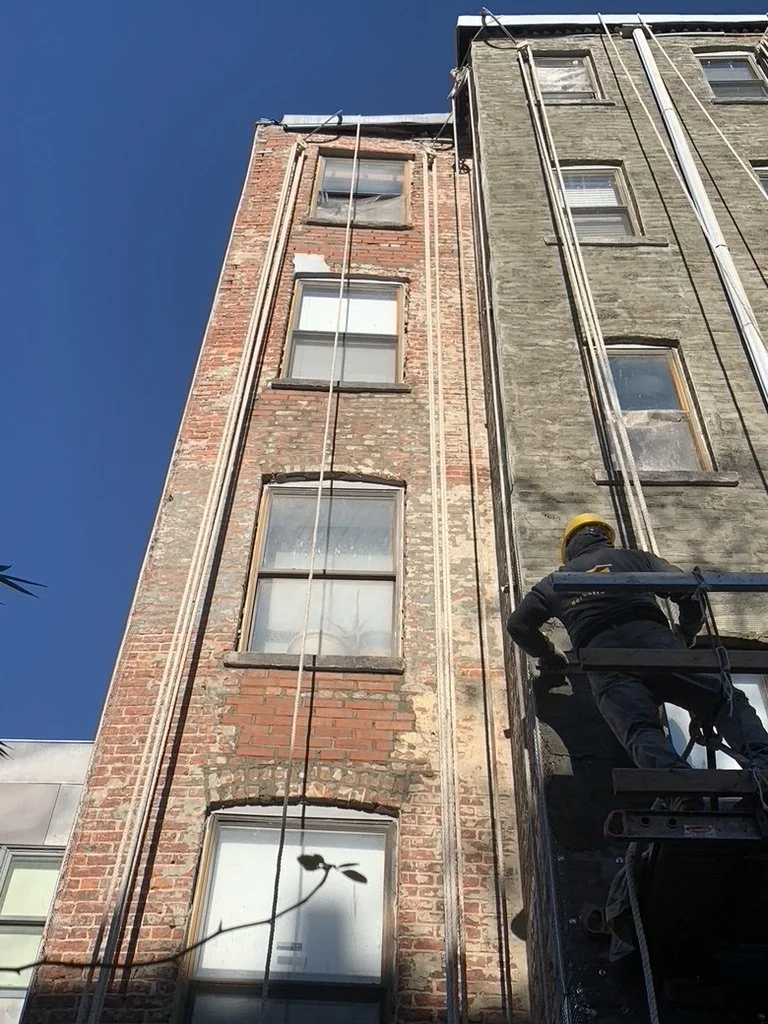 Building rear prior to balcony addition