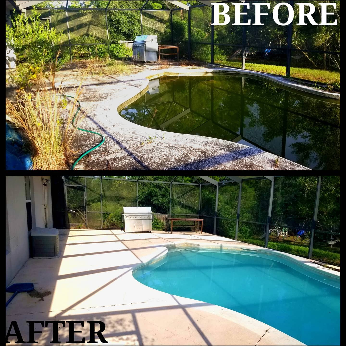 ⚠️Before and After Clean out 2020⚠️

🏊&zwj;♂️ Specializing in Pool maintenance, repairs, clean outs, pressure washing, equipment/chemical sales and many more!🏊&zwj;♂️

🐠 Call today for a FREE ESTIMATE! 🐠
🐠 Call/Text: 352-789-7866 🐠
🐠 Email: Ed