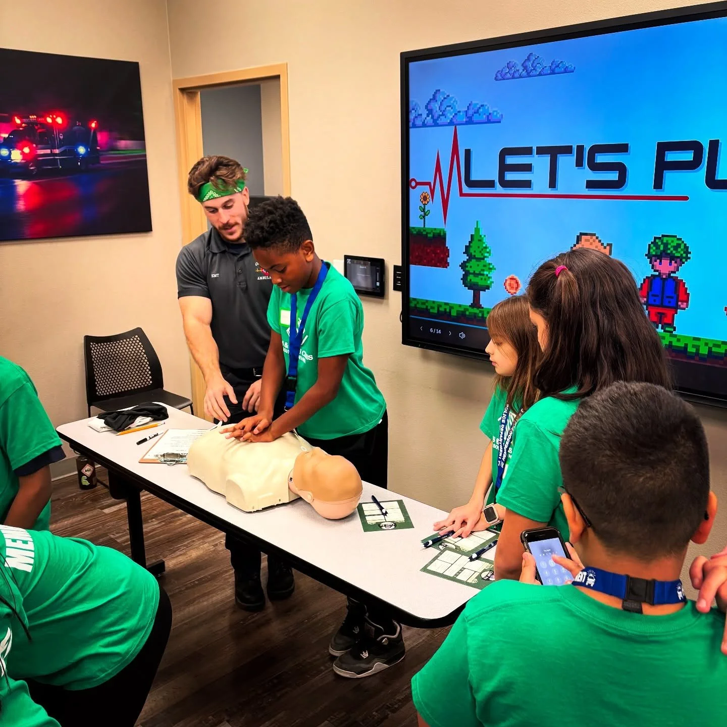 It was a great day hosting Camp 911 at our HQ with the @hendersonpolicedepartment earlier this week. 
Middle school students got a closer look at EMS, practiced CPR, and learned how first responders work together to keep our community safe.
This pr