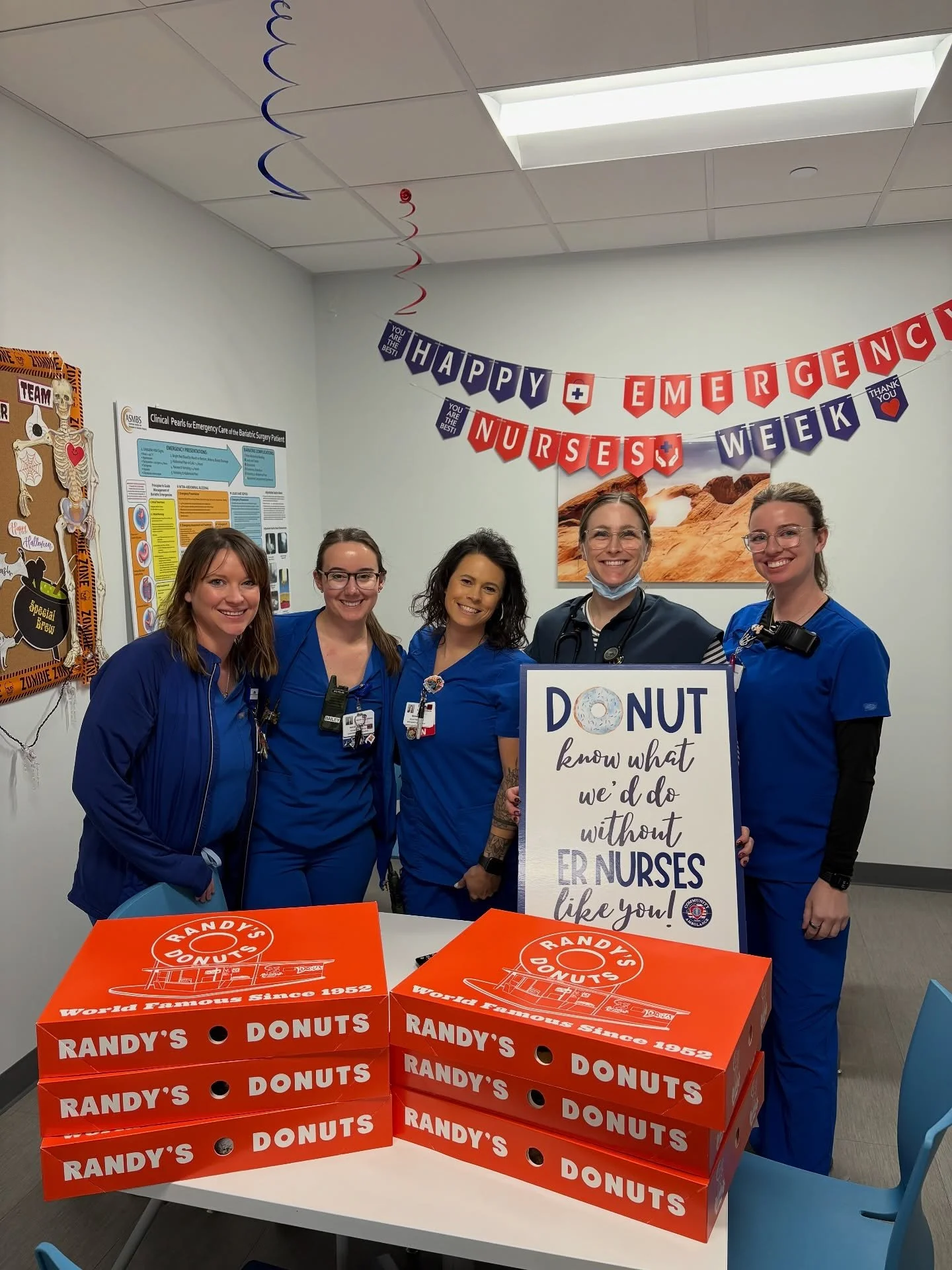 We “donut” know what we’d do without ER nurses like you! 
This week, we’re celebrating National ER Nurses Week by stopping by hospitals across the valley to say thank you (and to drop off a few donuts along the way).
.
.
#er