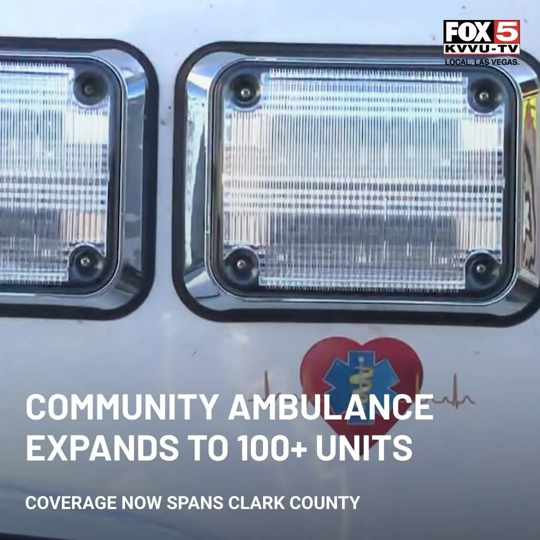 From 3 ambulances in 2010 to serving communities across Southern Nevada today, we&rsquo;re proud of how far Community Ambulance has come, and we&rsquo;re just getting started.

Thank you to our incredible team, community partners, and the communities