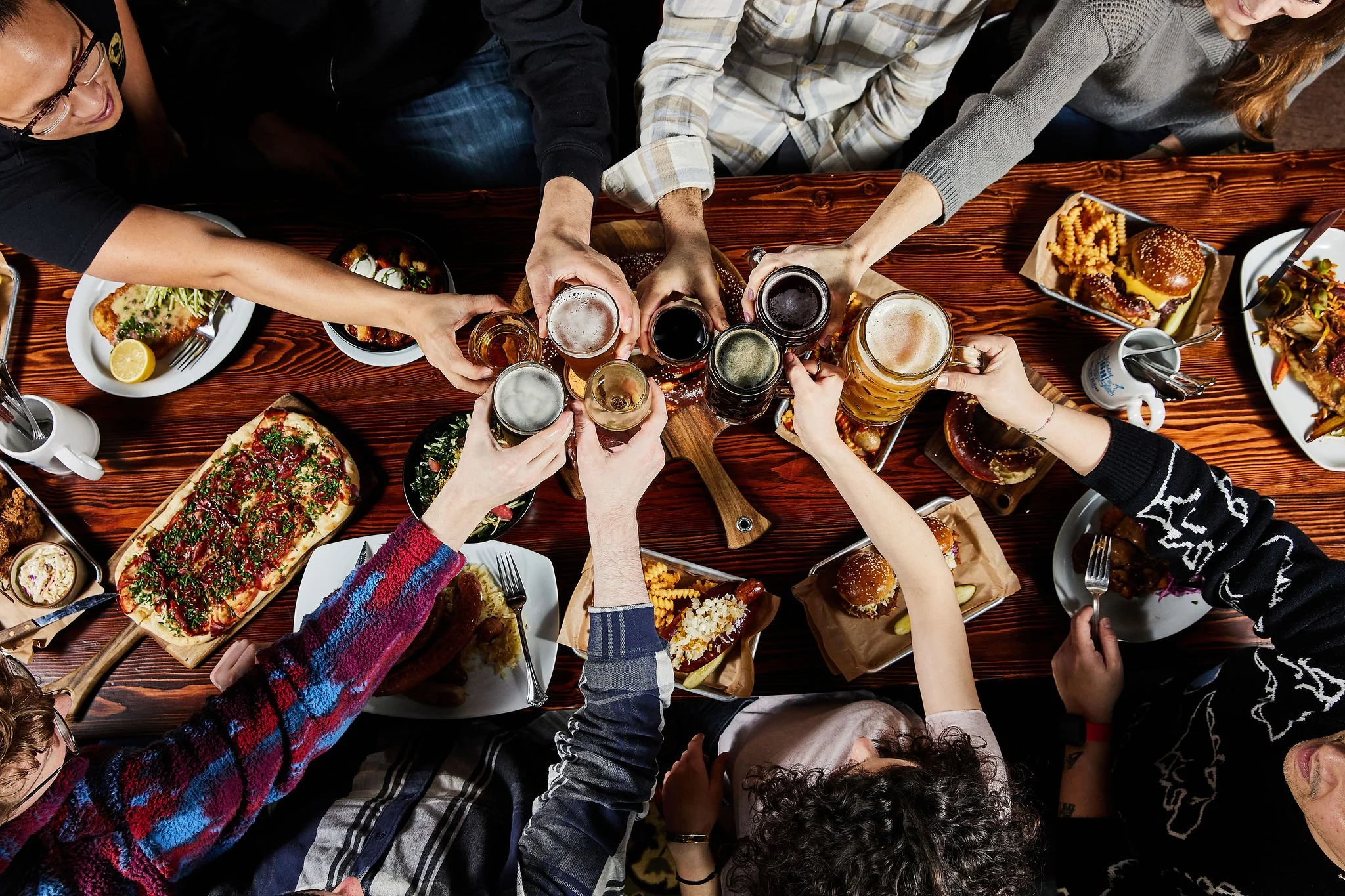 Cheersing at a Private Event at Rhein Haus Seattle