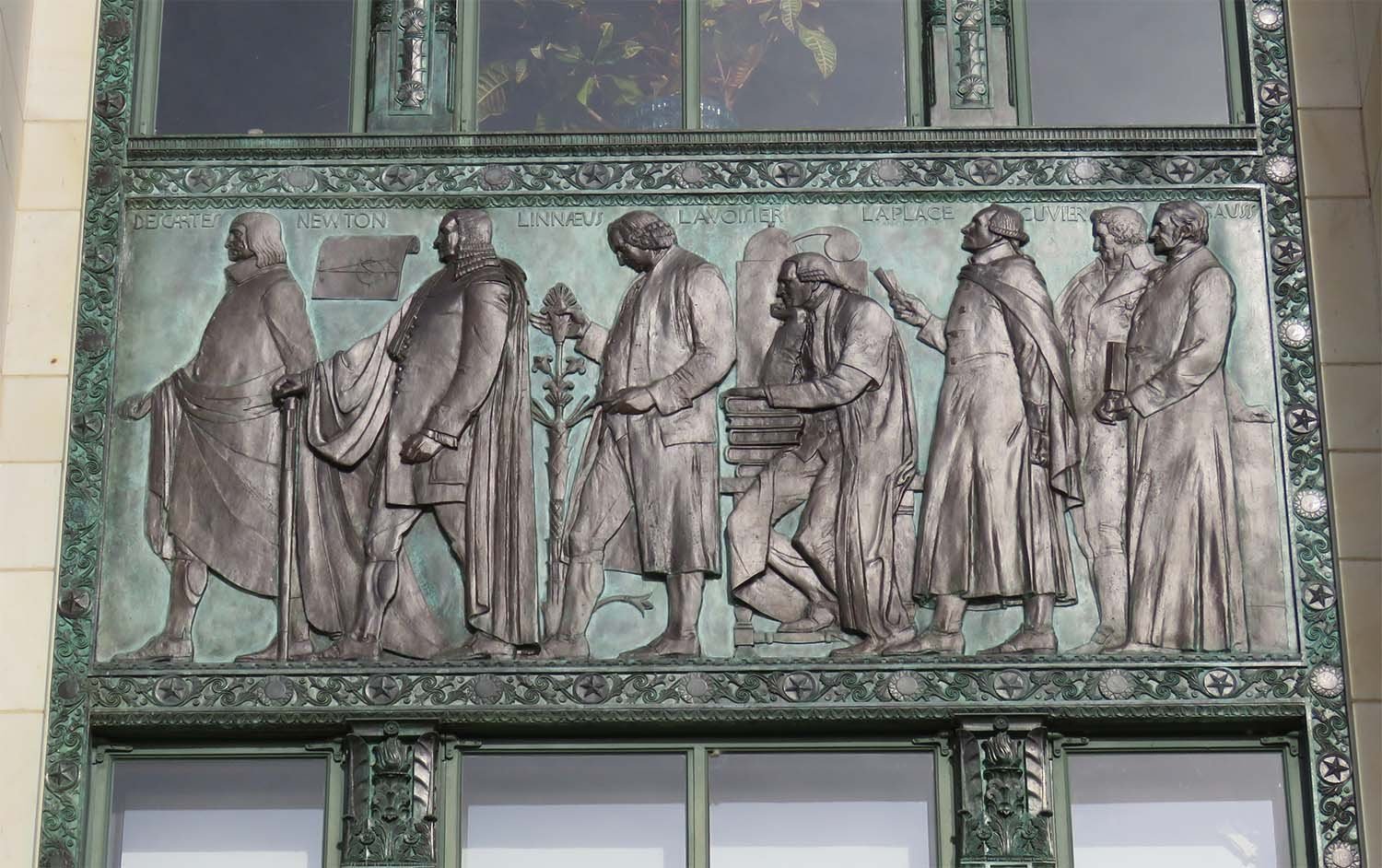 Descarte, Newton, Linneus, Lavorsier, Laplace, Culver and Gauss