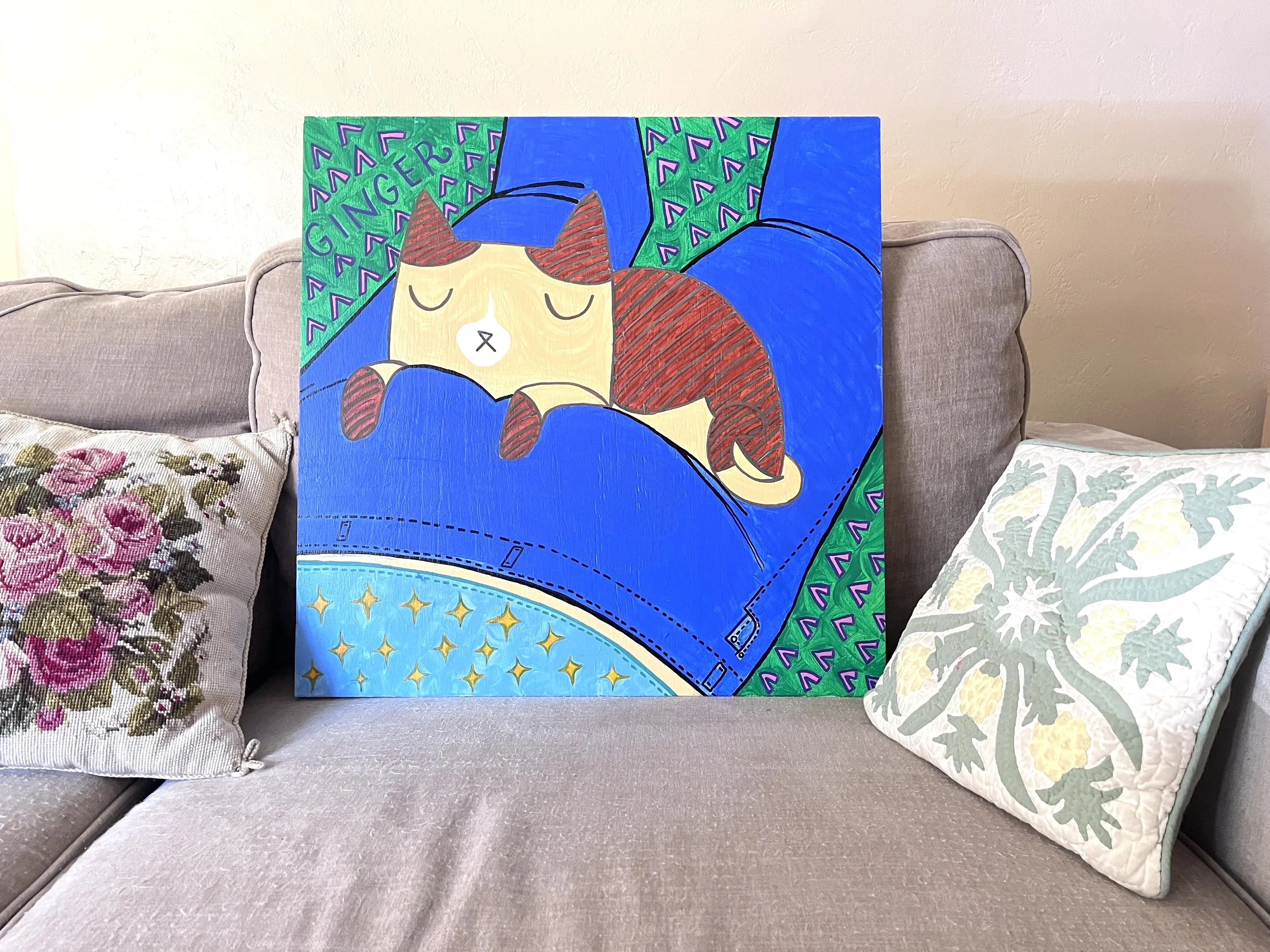 "Ginger" Acrylic on Wood 24" x 24"