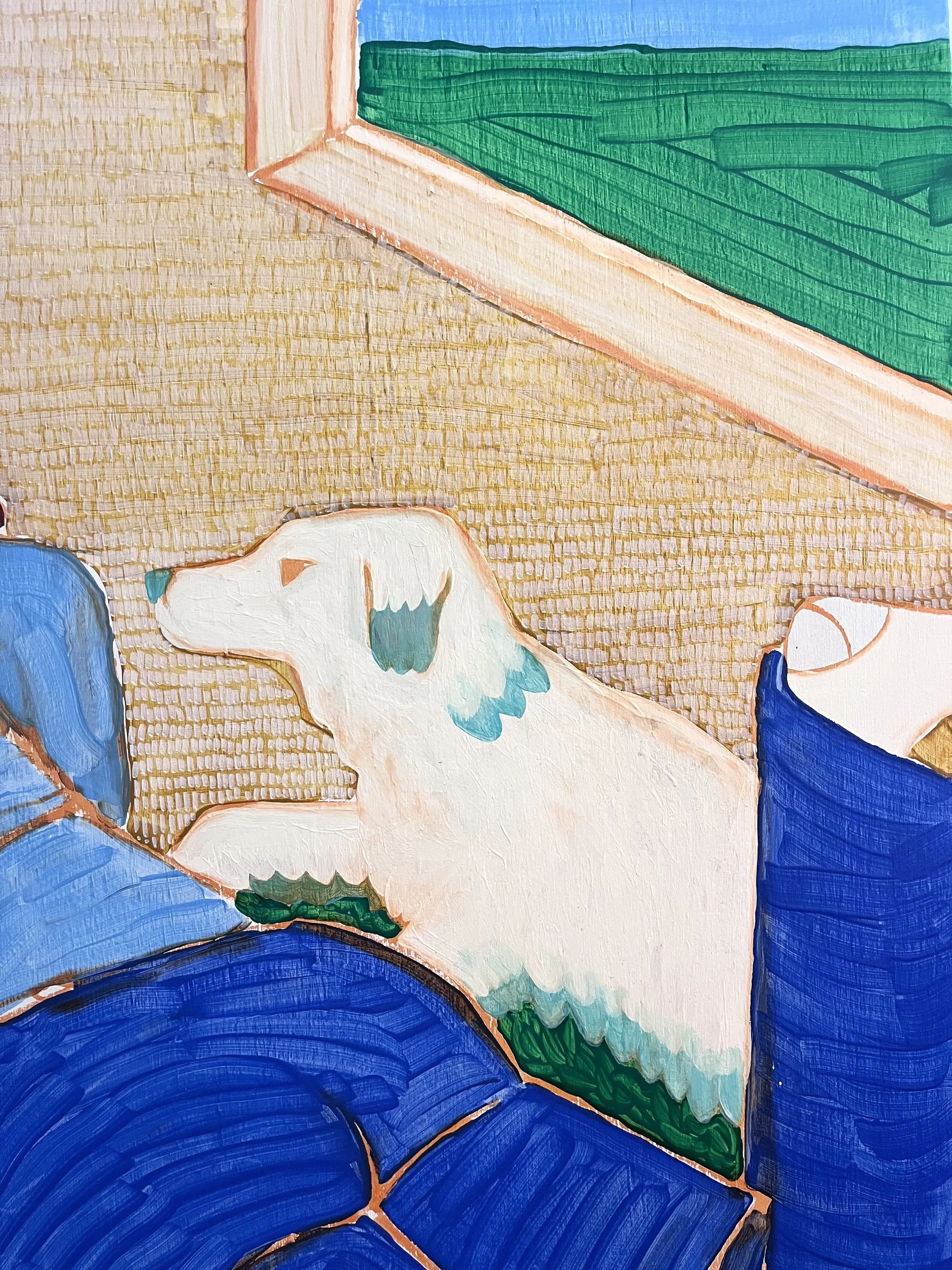 Detail from "Topper" Acrylic on Wood 24" x 24"