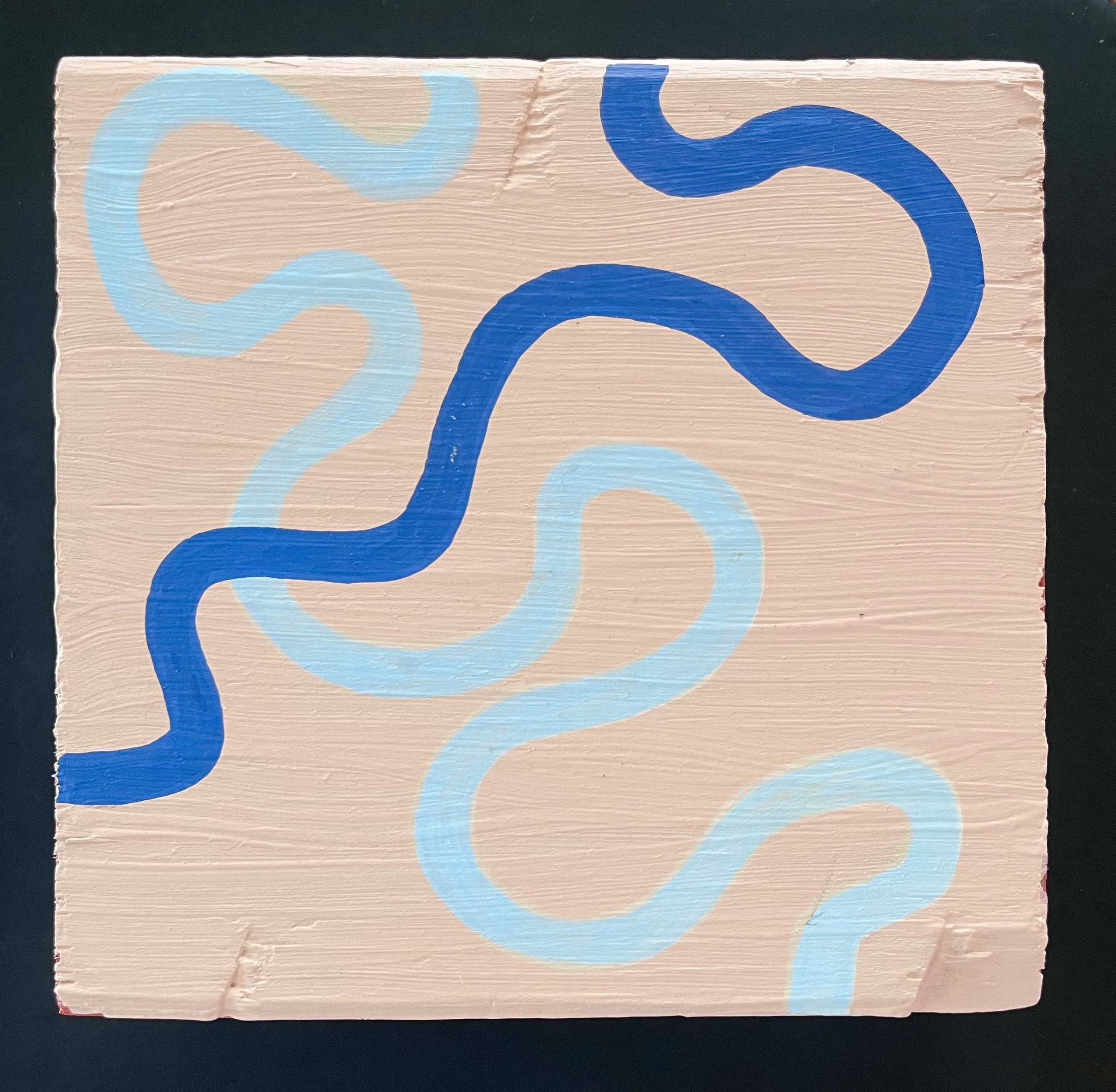 "Buxom" Acrylic on Wood 5"x5" 