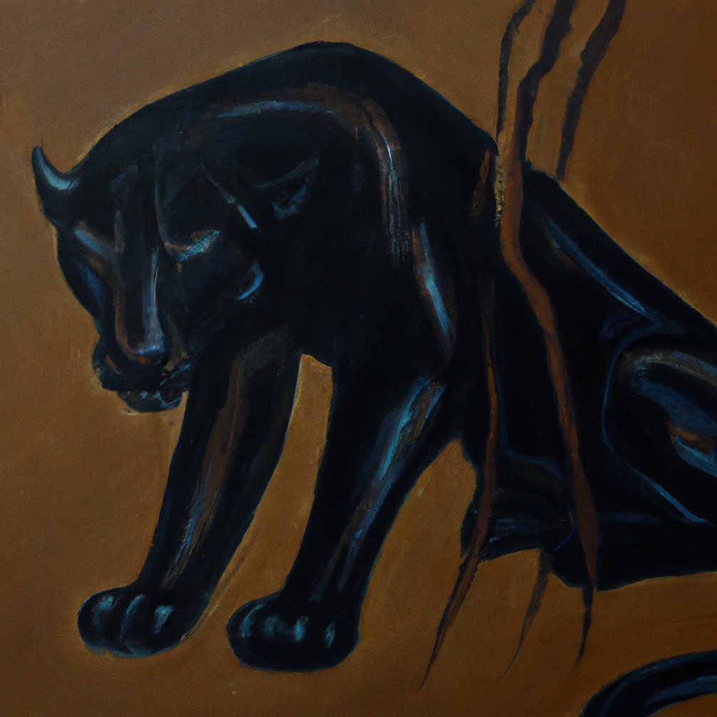 The dying panther seeks solace with kin as it takes its final breath