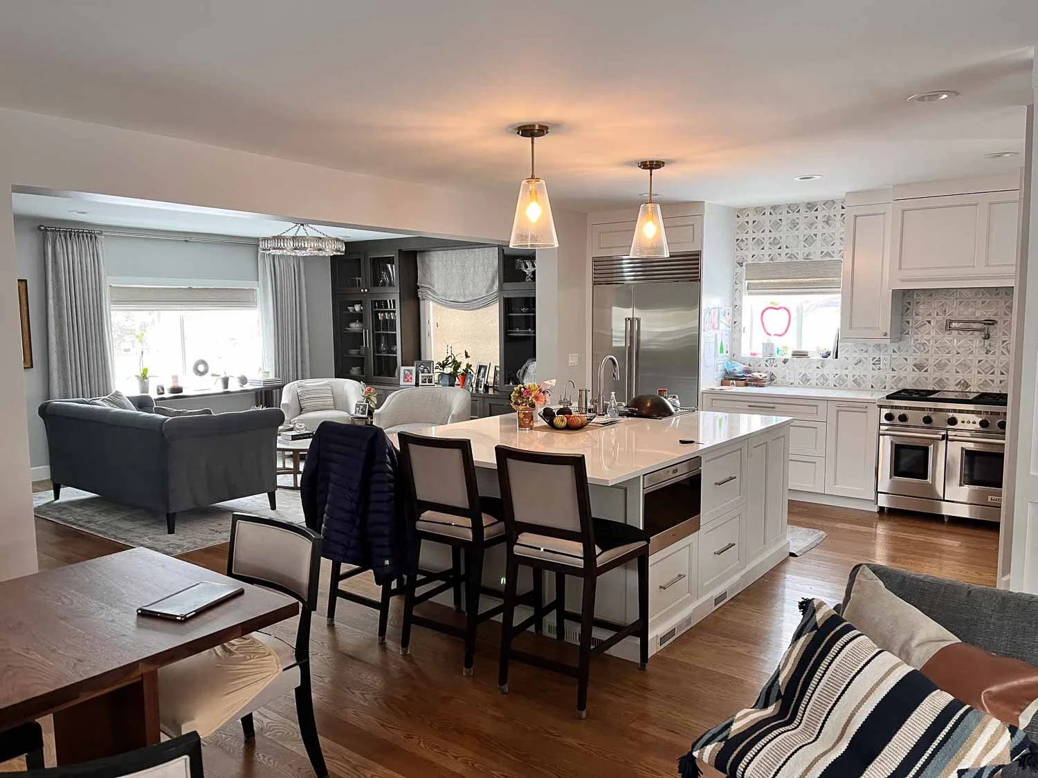 Forest St. Modern Kitchen and Living Room
