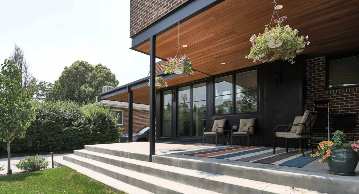 Custom home with cantilevers in Denver