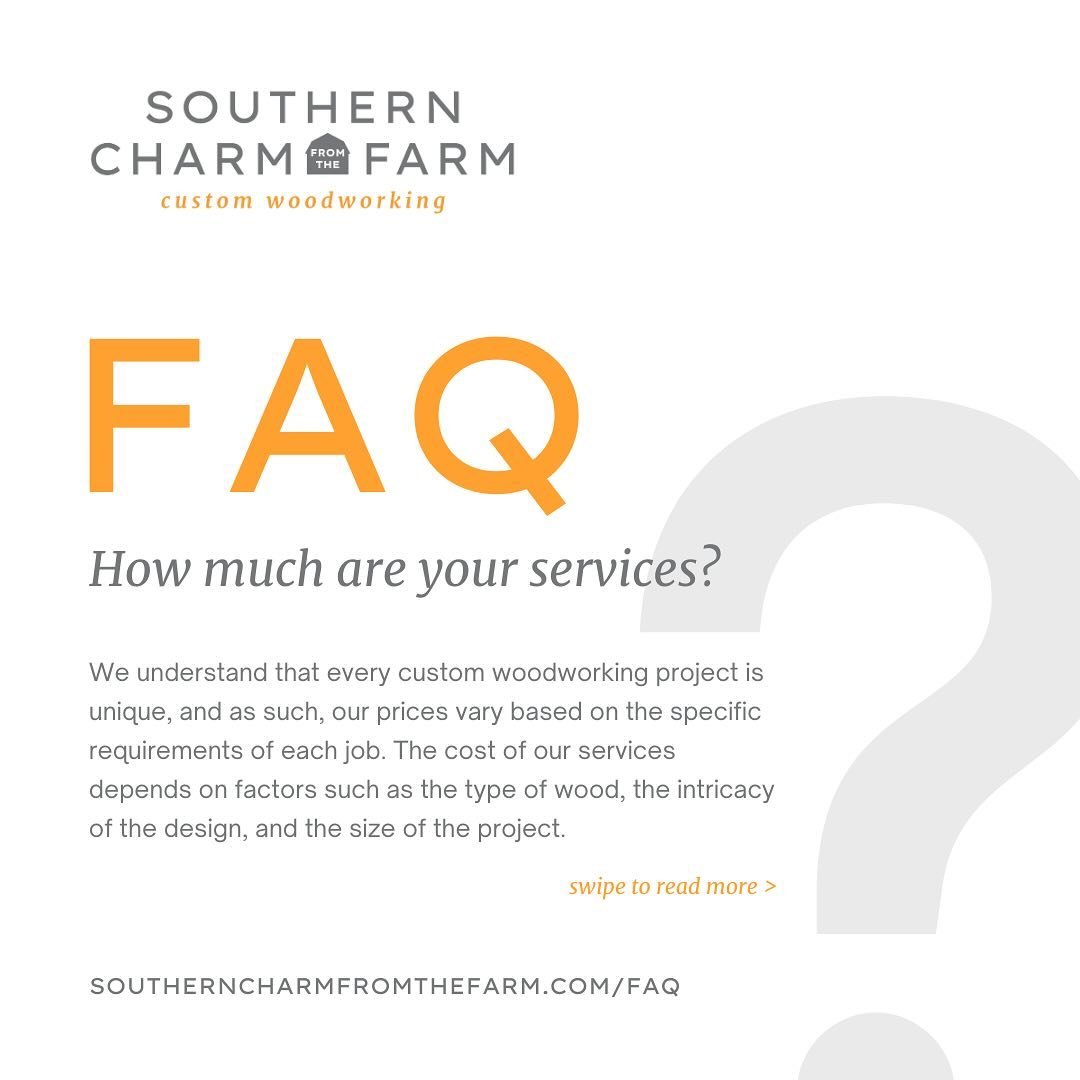 We&rsquo;d love to see how we can fit into your budget for the project you have in mind! Send us a message &amp; we can chat. 
https://www.southerncharmfromthefarm.com/contact