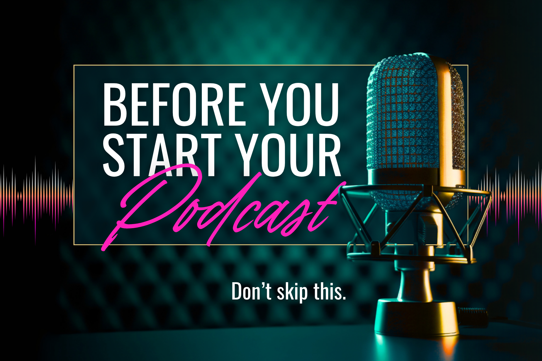 The first step in starting your podcast at PodPlus Studios in Jupiter, FL