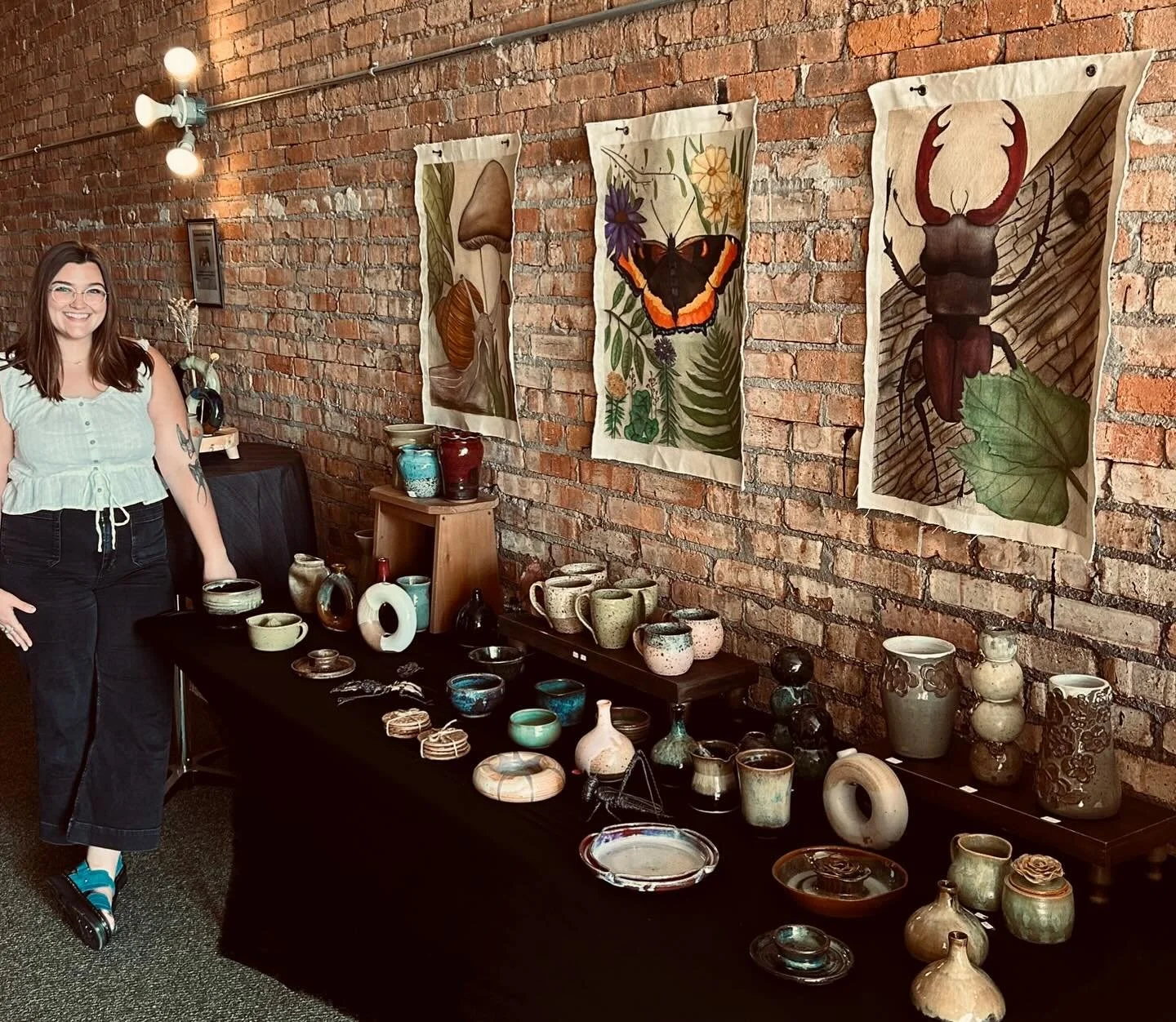 Thank you for having me! @towle.theater I am so grateful for the experience of exhibiting my work and opportunity to sell my pieces for the very first time. This was a very special moment.