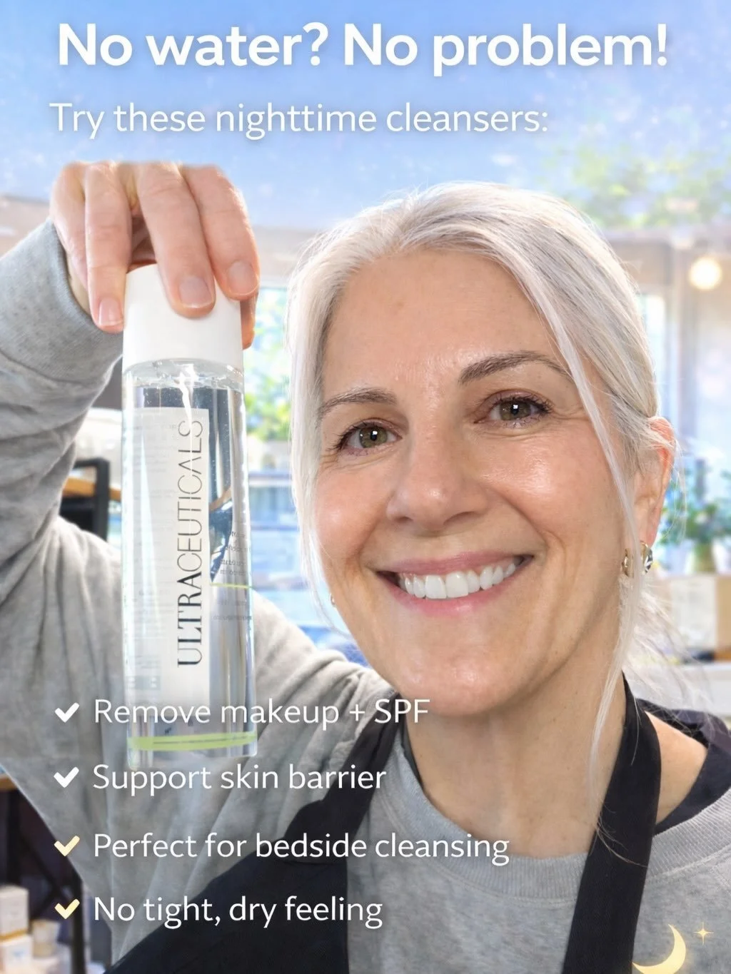 If you struggle with cleansing at night before bed 🌙
You're too tired 🥱
You don't like to get wet 💦
Whatever your reason 🤷&zwj;♀️ Give these Ultraceuticals cleansers a try.
They are a game changer for easy nighttime cleansing.
The B2micellar wate