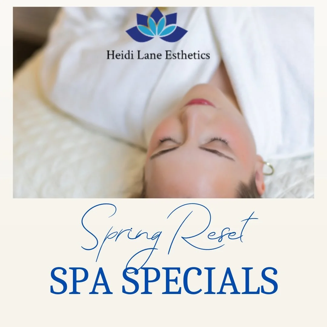 Take advantage of our spa specials 💕and book today!

#heidilaneesthetics #boisehydrafacial #boiselashes #boisewaxing #boiseskincare