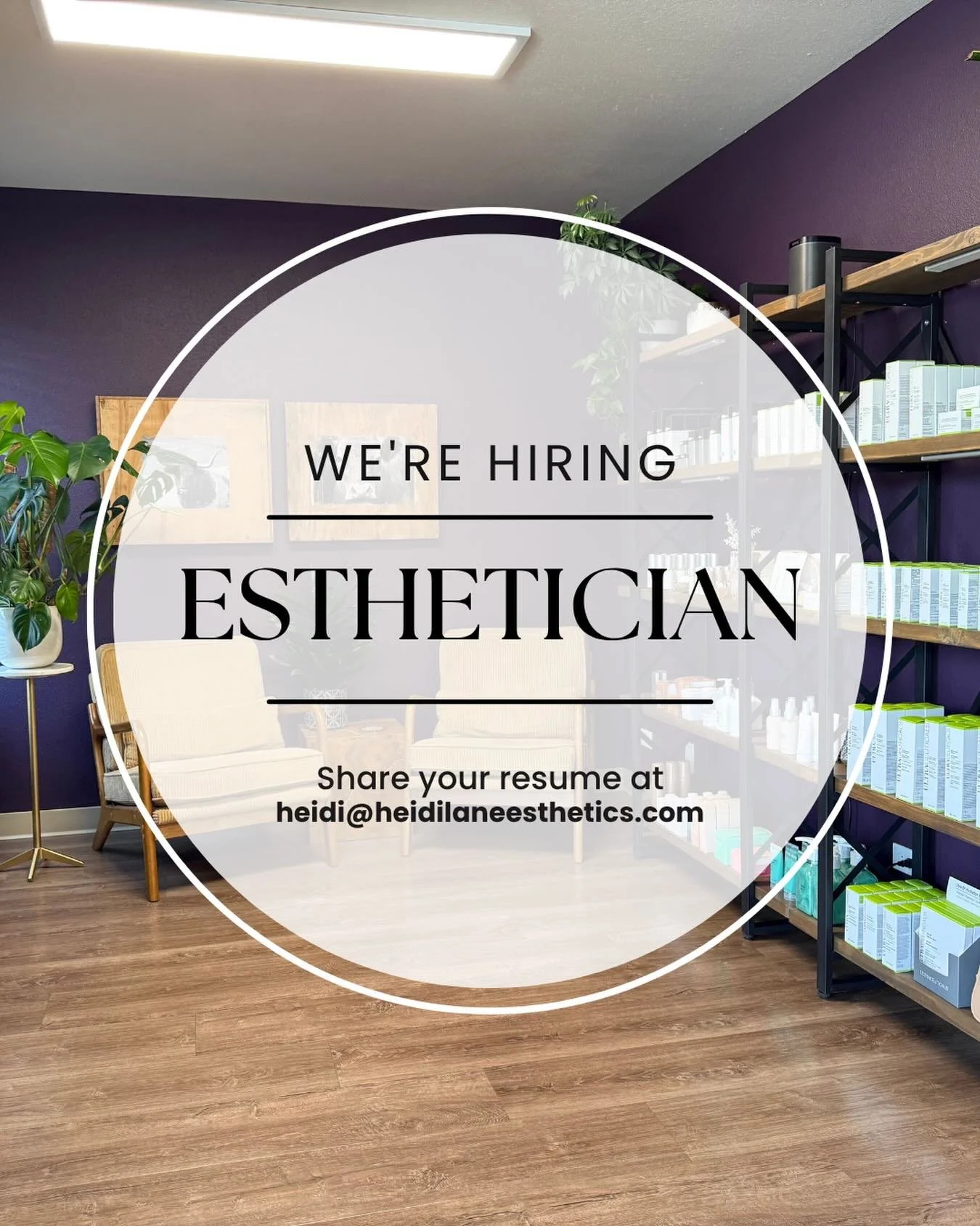 We are hiring a results-driven Esthetician who loves skin- and understands that great skin is part of a whole body experience ✨

⭐️ Every provider is personally trained by Heidi as well as other members of an experienced exceptional team
🌸Protocols 