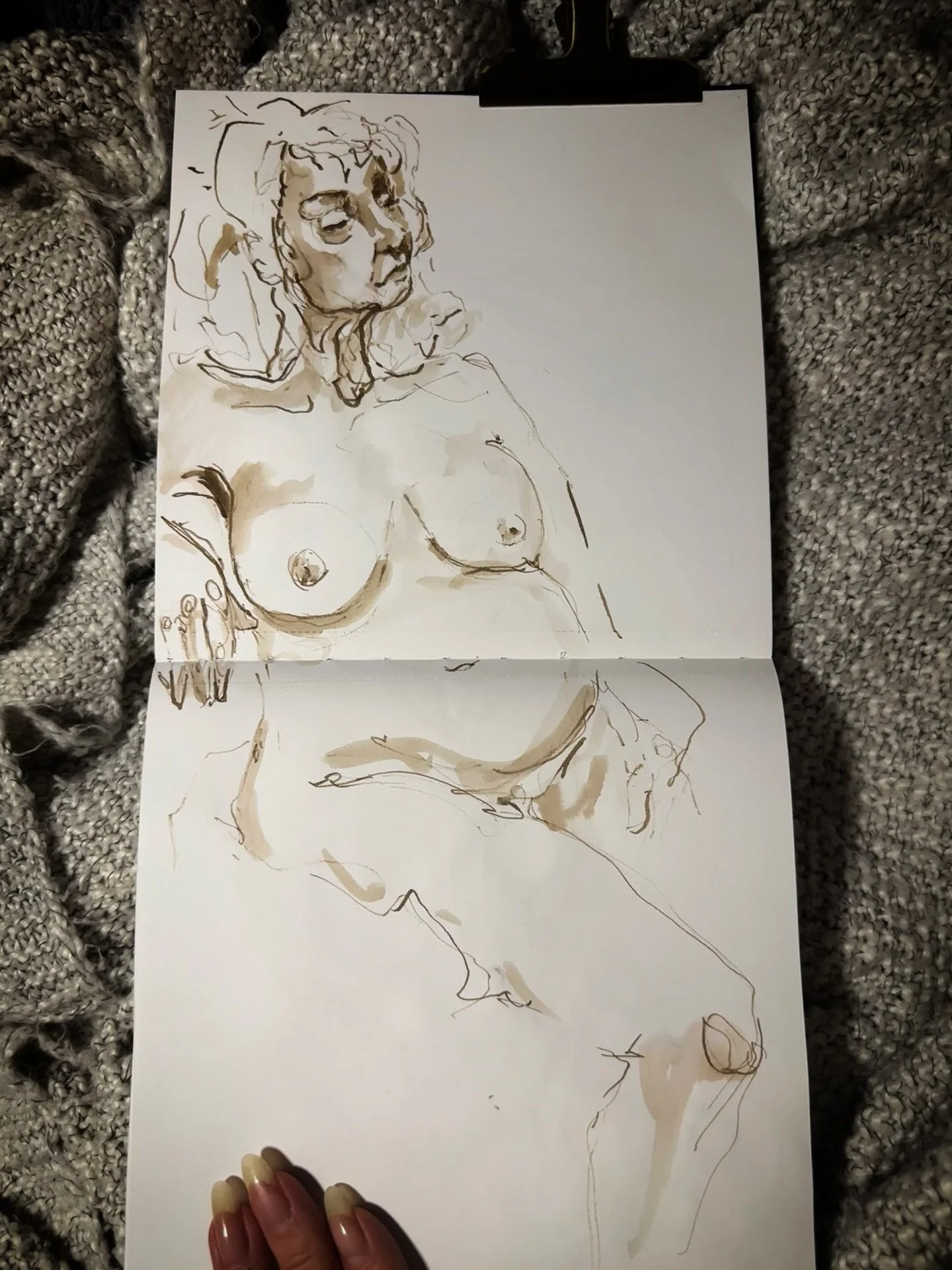 Life drawing | 20 minute study. Ink on paper.