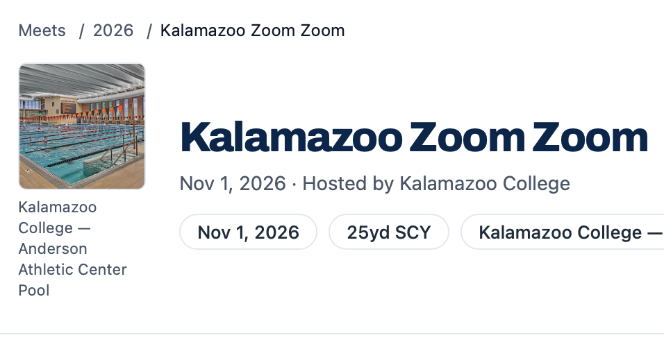 Kalamazoo Zoom Zoom (SCY)