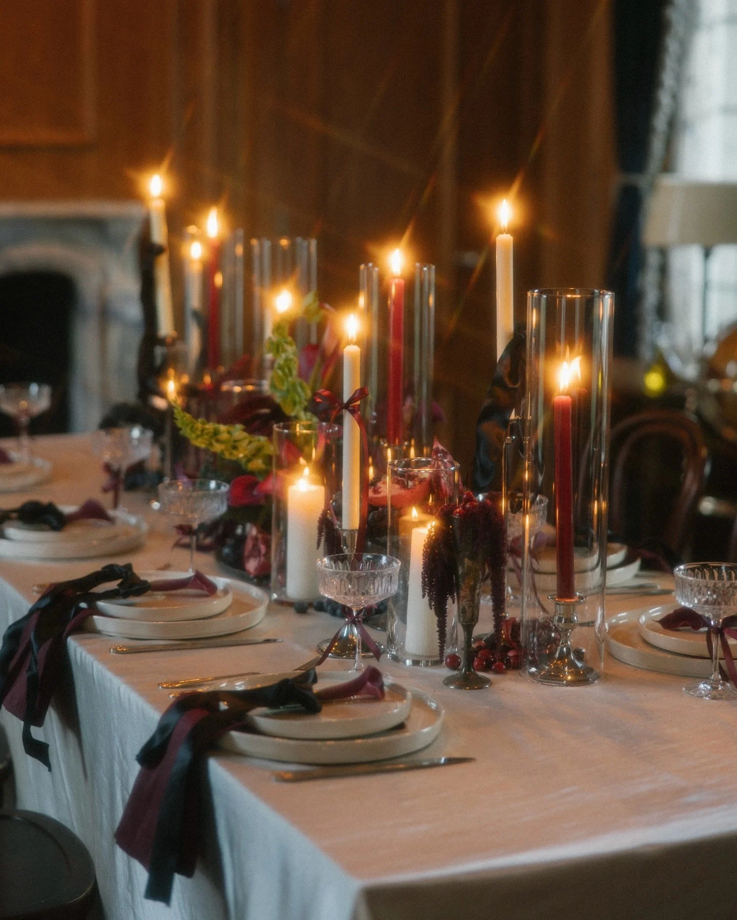 Feliz Noche Buena / Happy Christmas Eve 🕯️ Hope you&rsquo;re surrounded with loved ones. 

-

Photo: @gabrielramirez.photo 
Starburst Filter: @prismlensfx 
Venue: @chateauherbe_ii 
Florals: @freckledfleurs 
Rentals: @motifeventrentals &amp; @roguepi