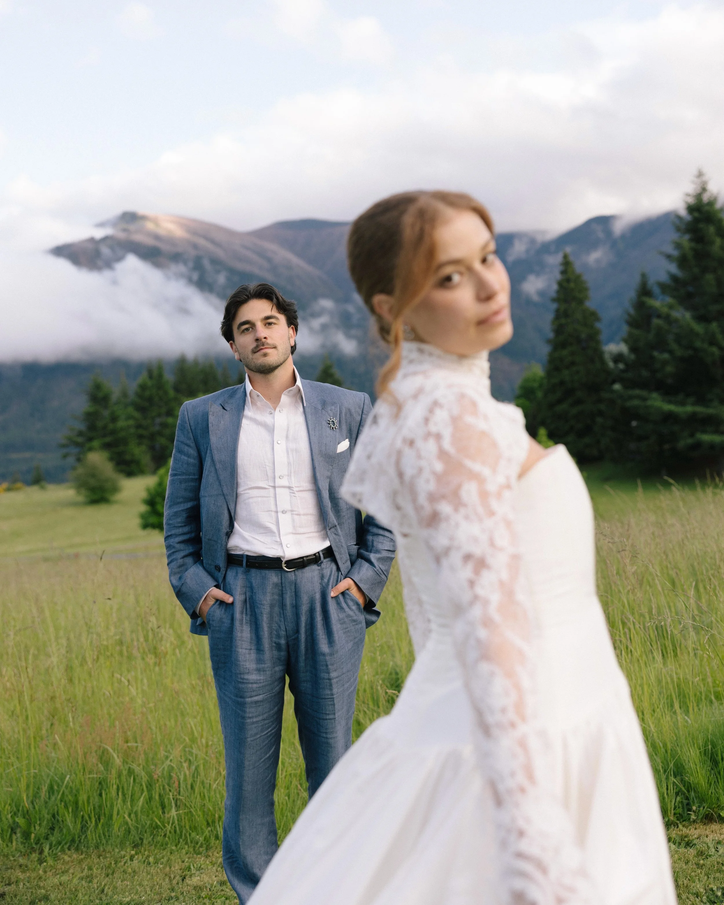 I am continually astounded at the beauty of Wind Mountain Ranch. Even with a bit of rain the views are still spectacular! &mdash; @summergrace.photo + @tapestryeventco + the rest of the vendors put on one of the most beautiful days I&rsquo;ve ever se